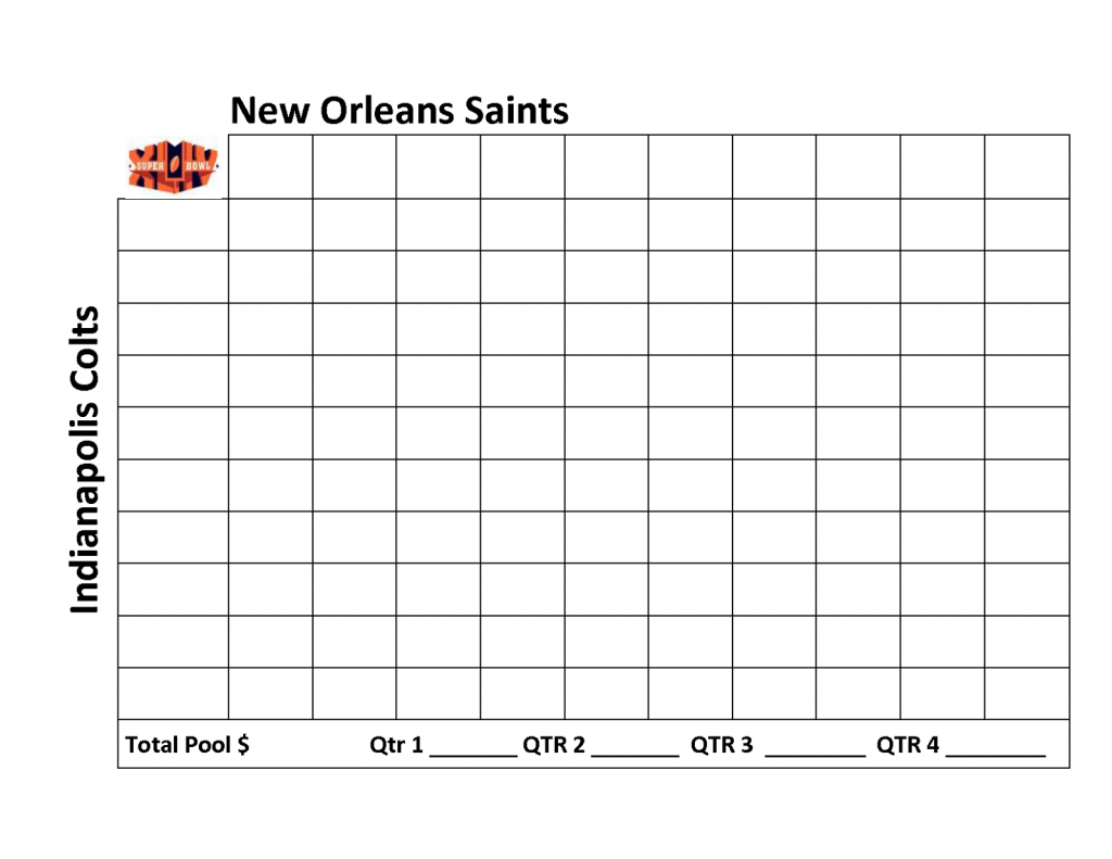 Printable Football Squares Free Pdf