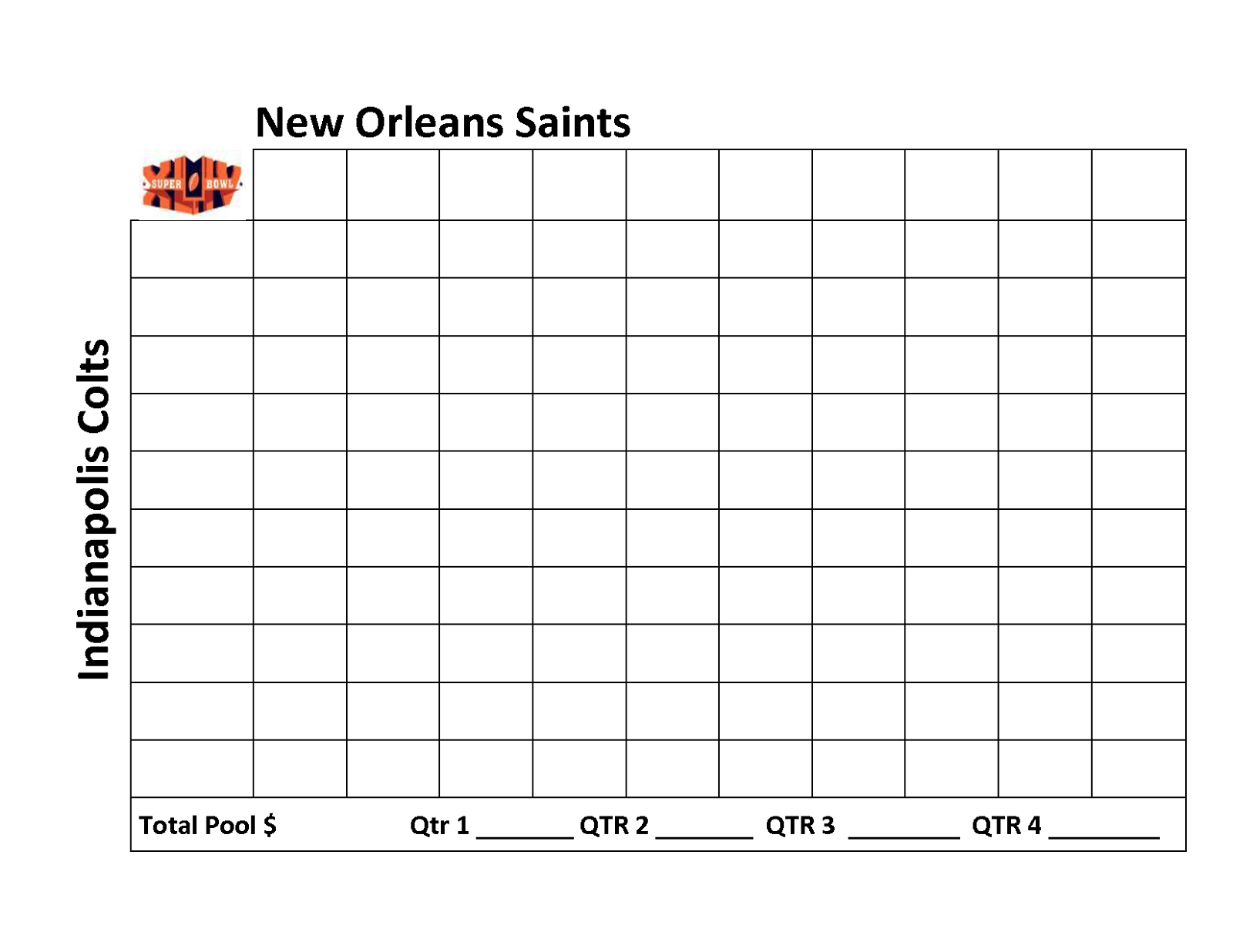 Free Printable Football Squares Pdf Excel Spreadsheets Help Printable Super Bowl Squares 2013
