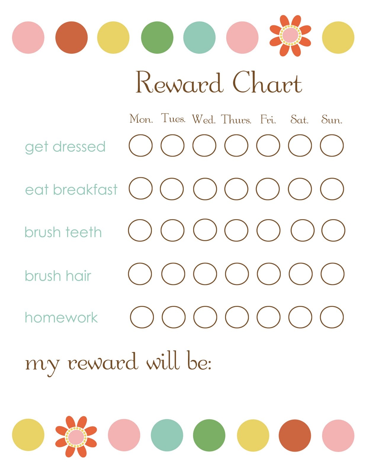 printable reward chart 2016