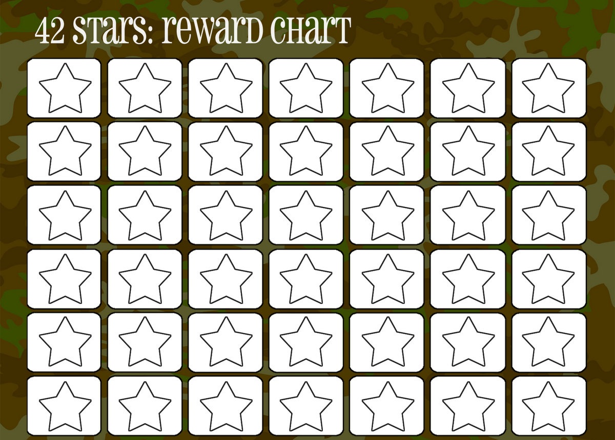 printable reward chart stars