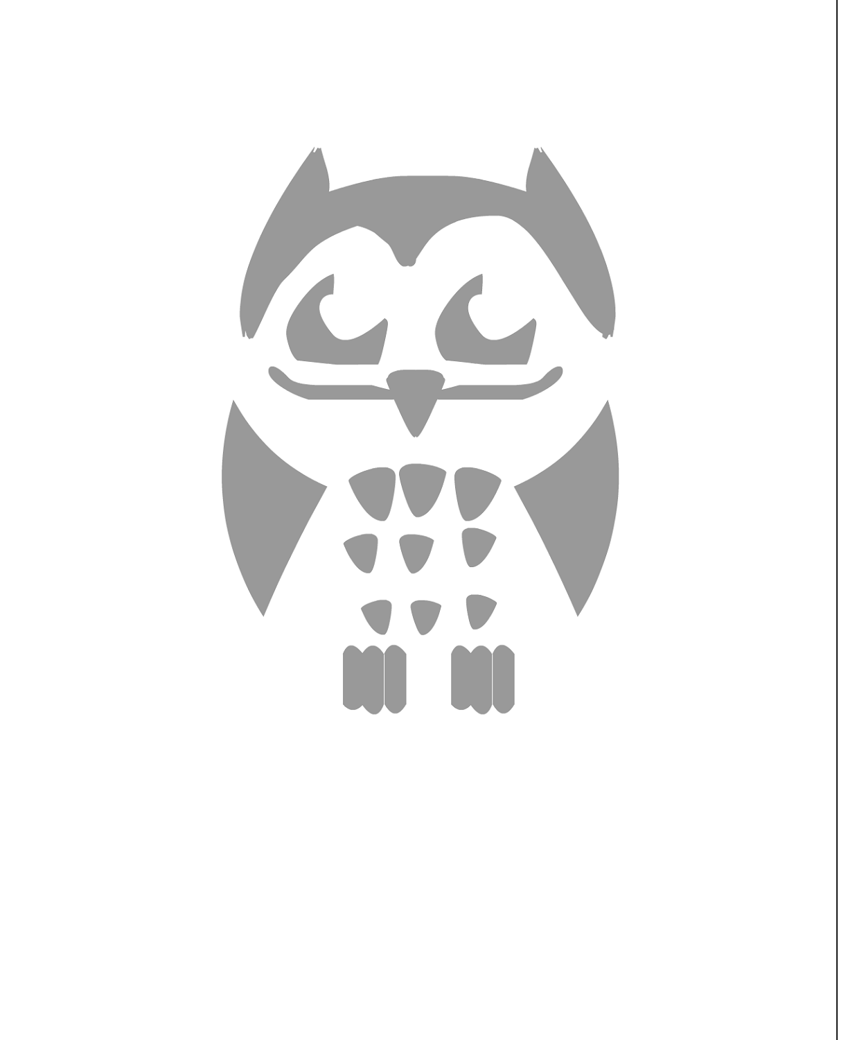 Printable Stencils with Simple Design Activity Shelter