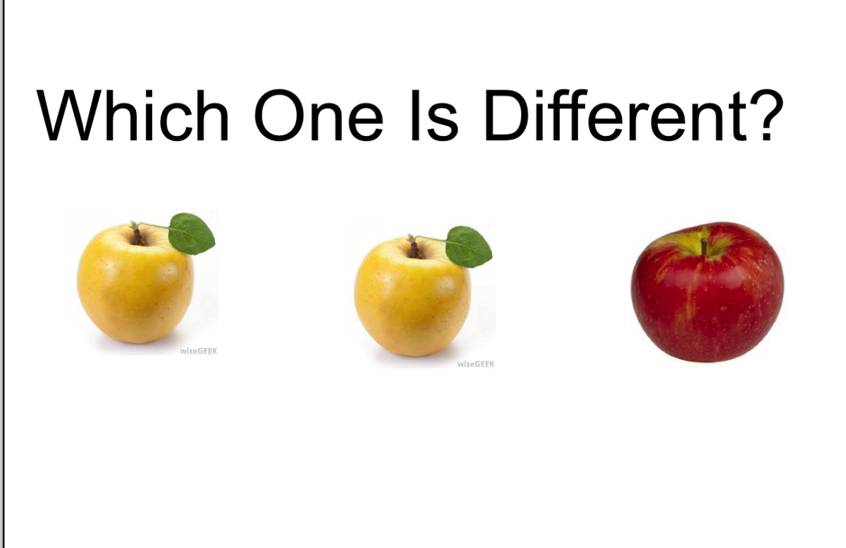 same and different fruits