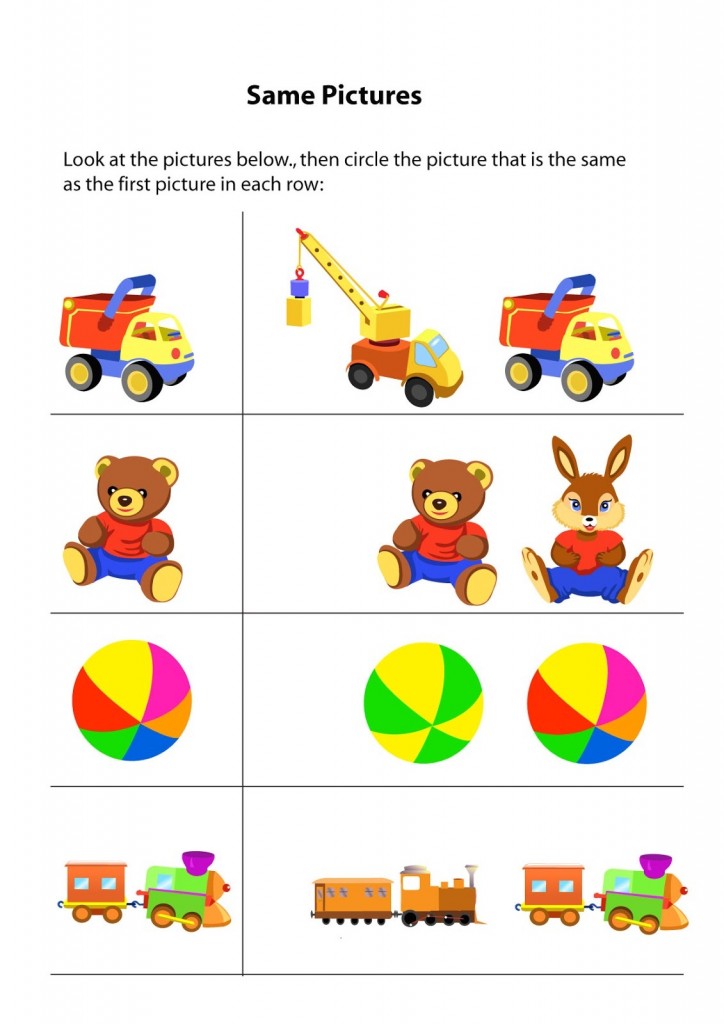 Same and Different Worksheets for Kids Activity Shelter