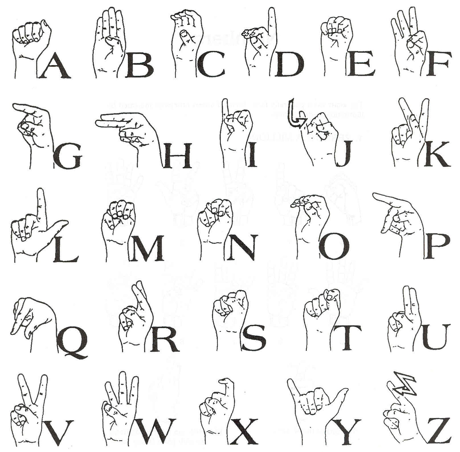 Sign Language Printables