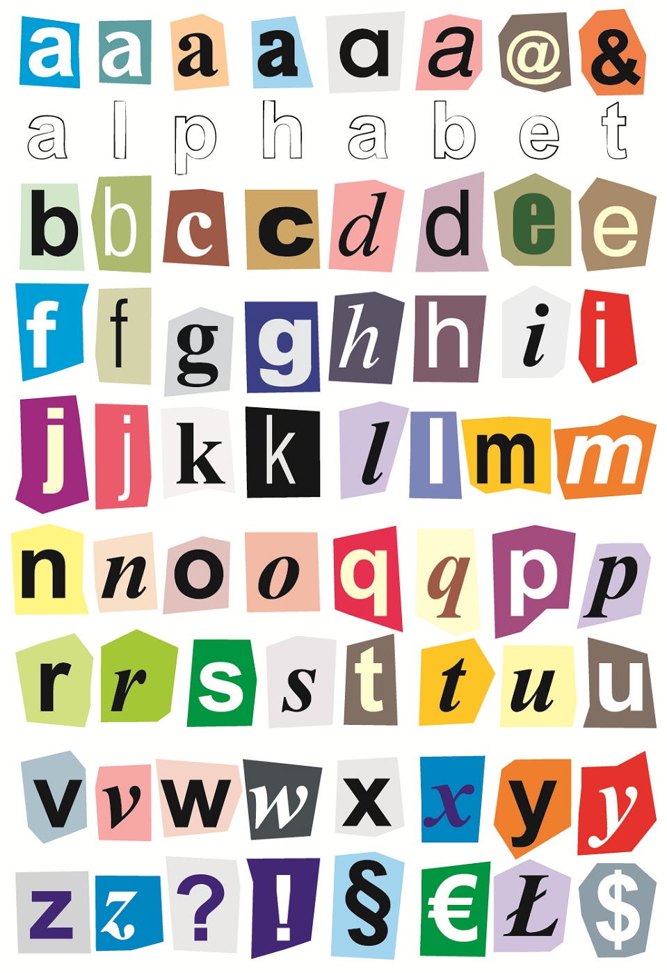small alphabet letters new