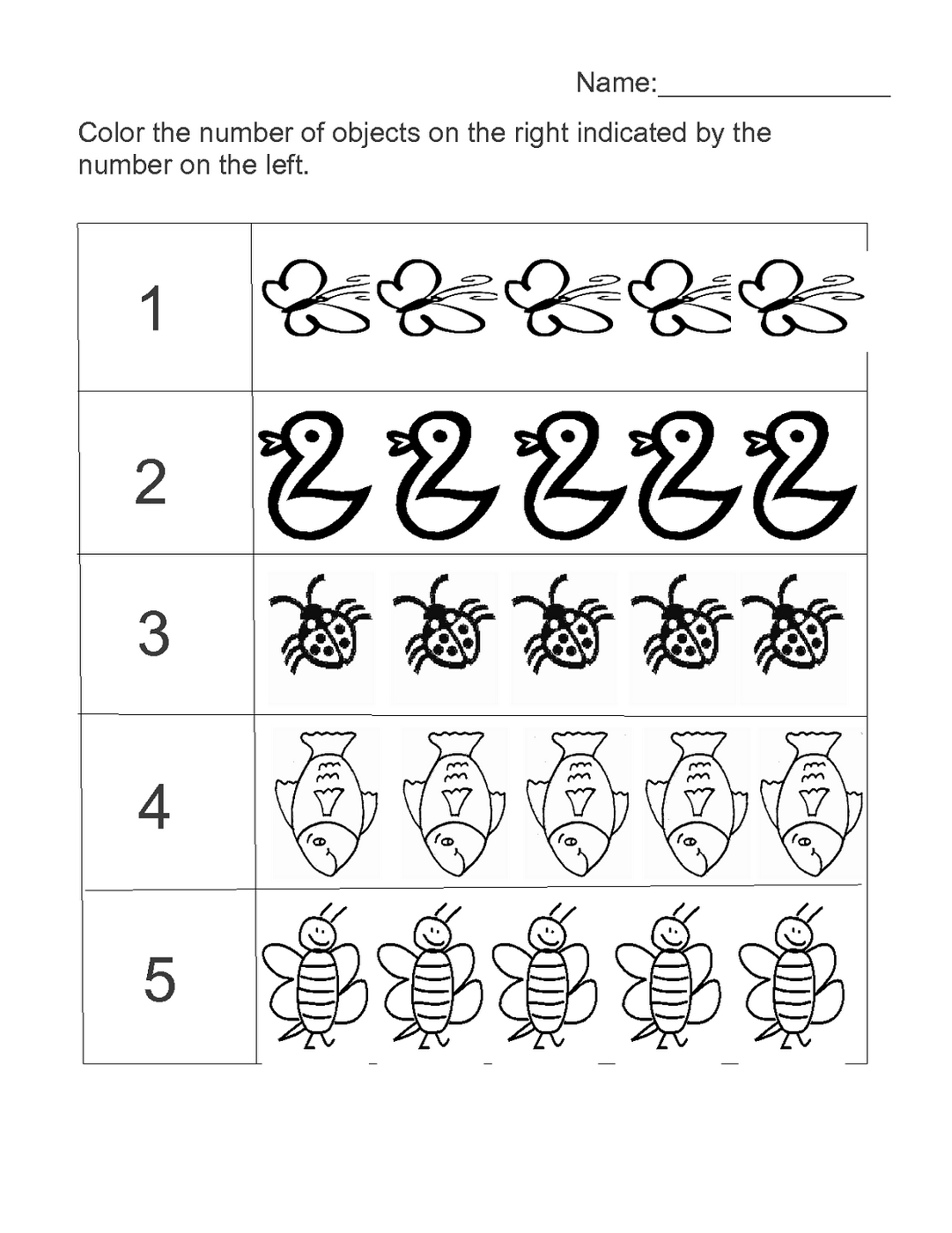 tracing numbers 1-5 for kids