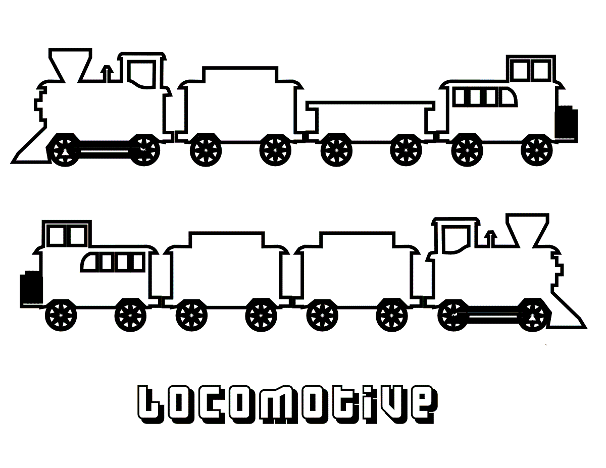 train kids printable