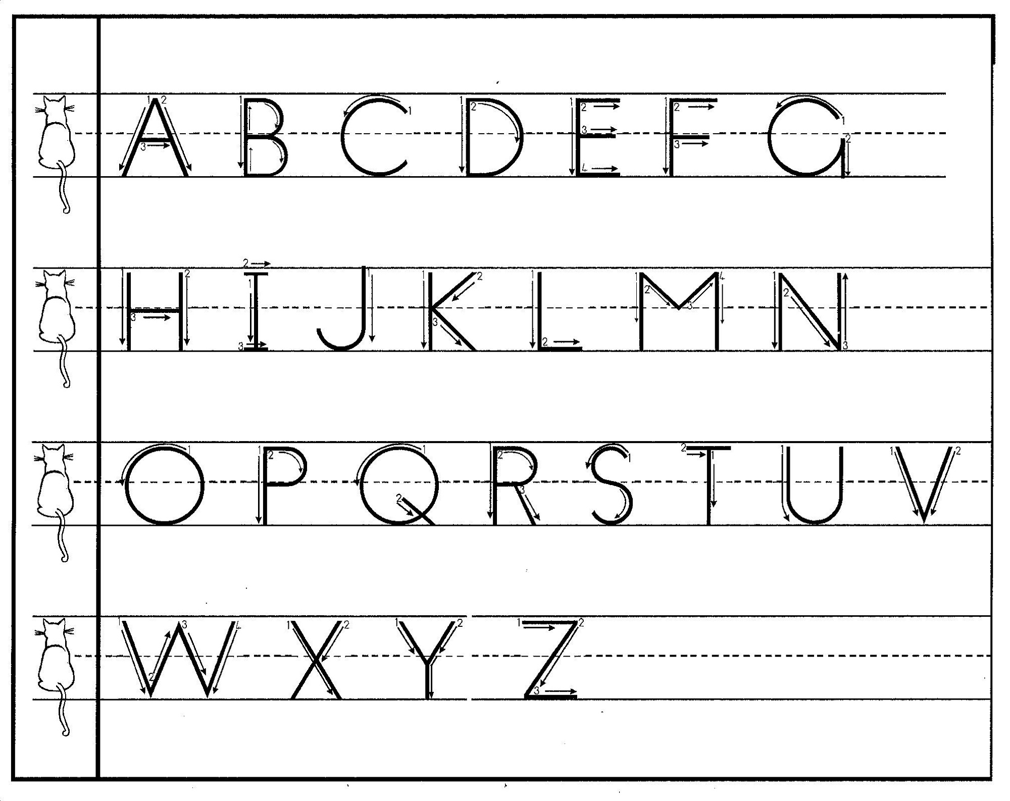 alphabet printables for school