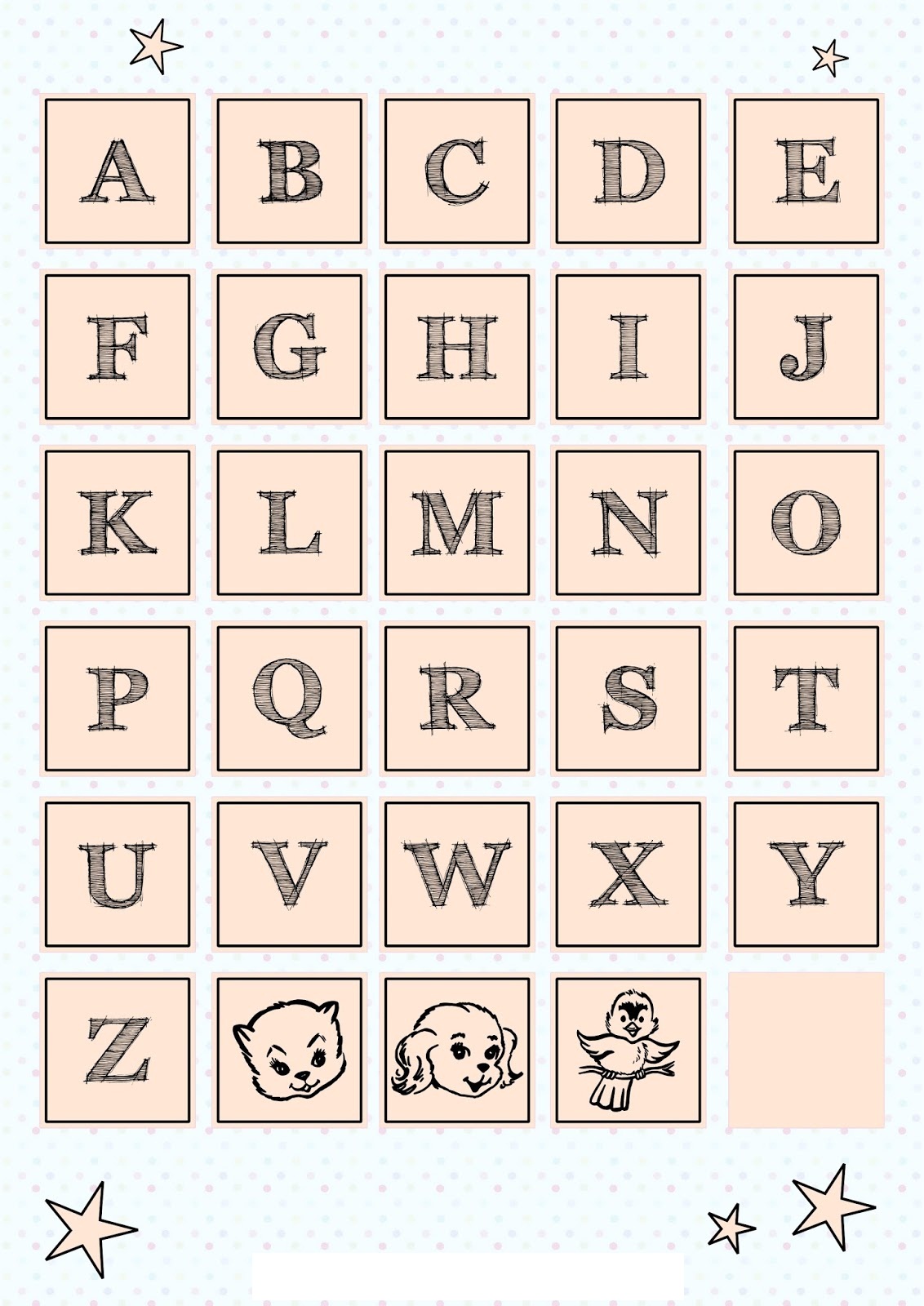 alphabet printables free