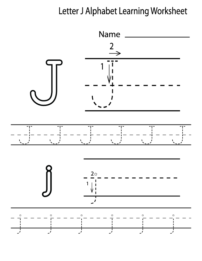 alphabet worksheets for preschoolers letter J