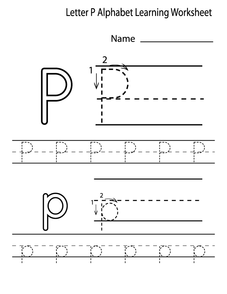 alphabet worksheets for preschoolers letter P