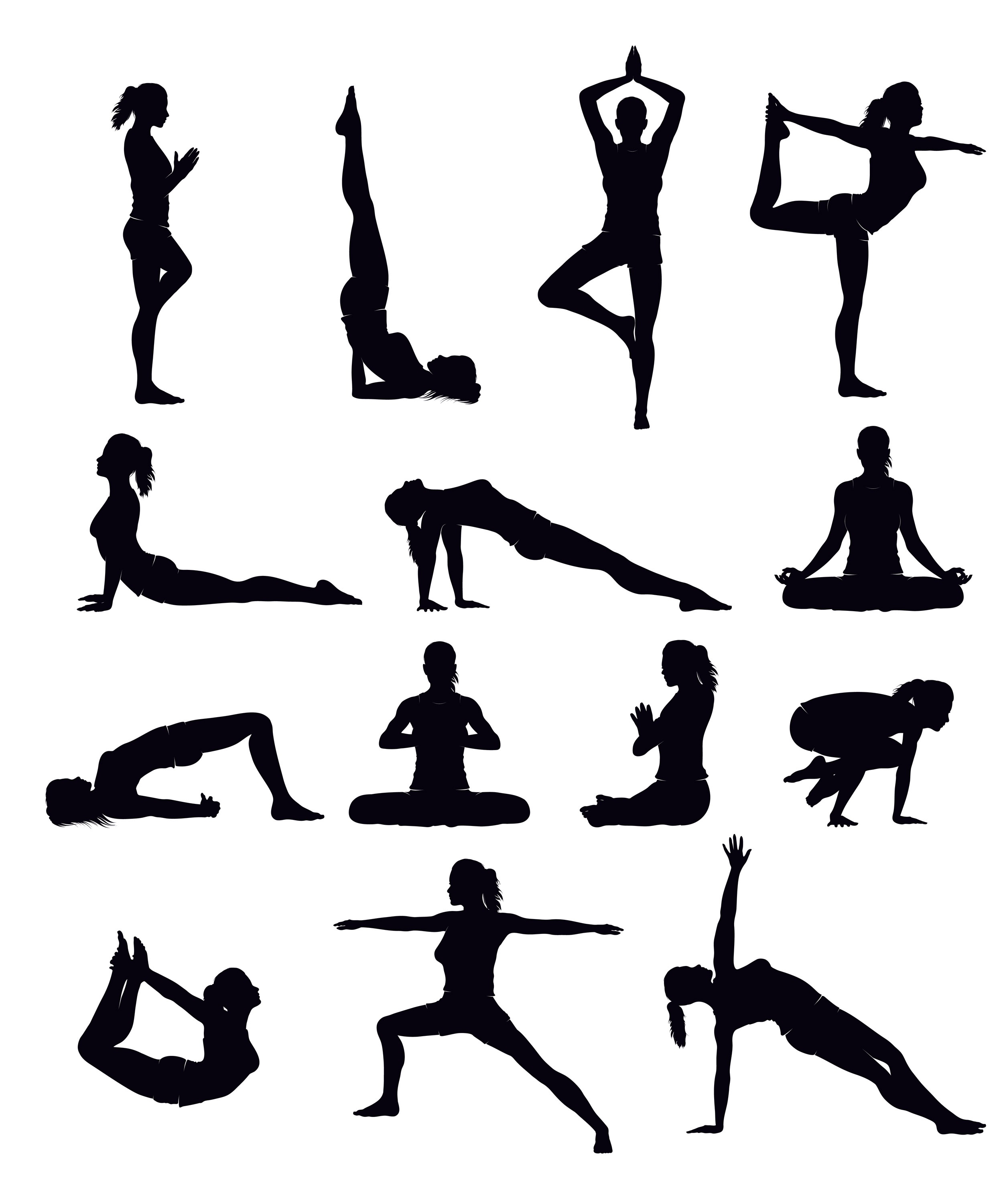 asanas yoga black