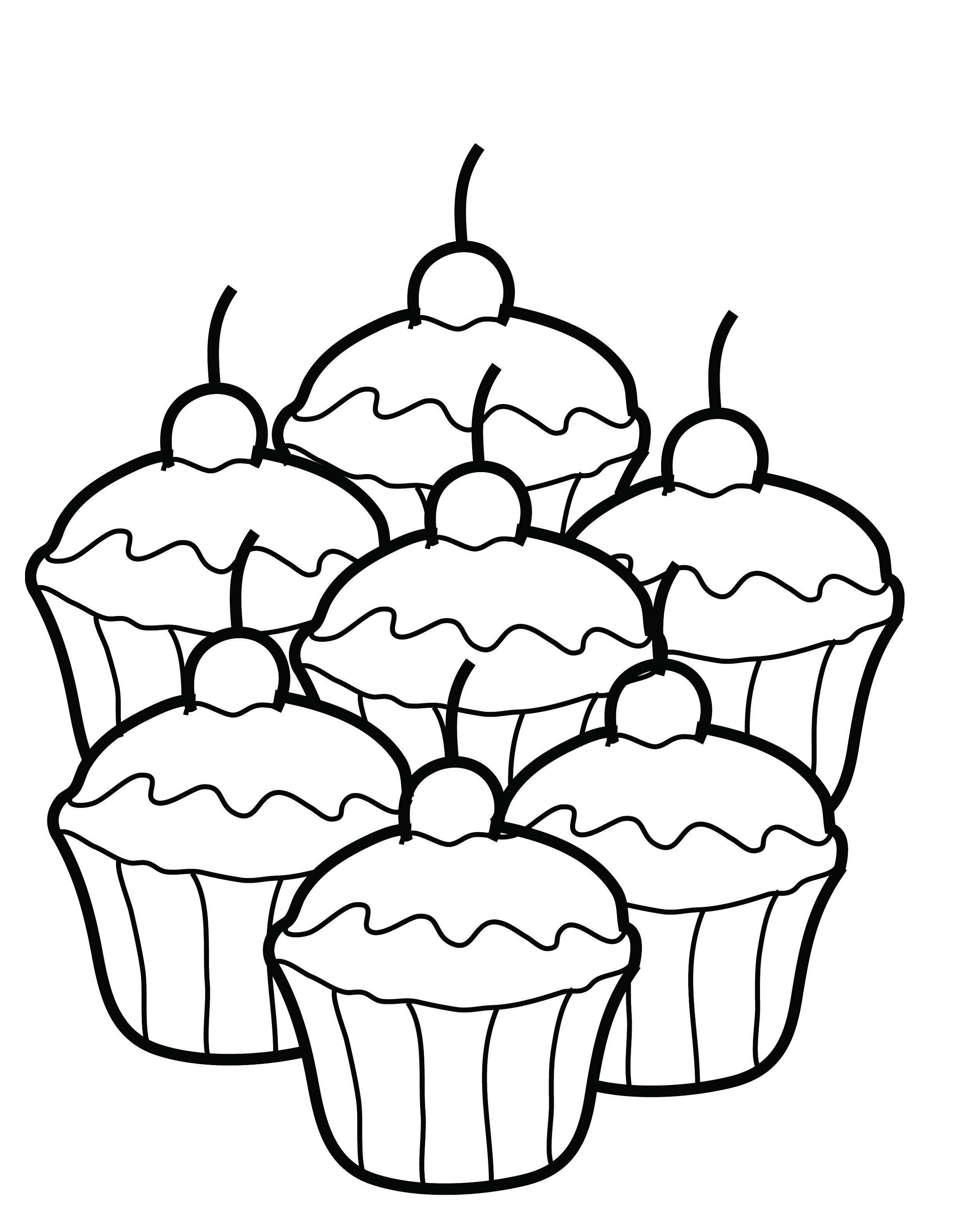 coloring pages printable cupcakes