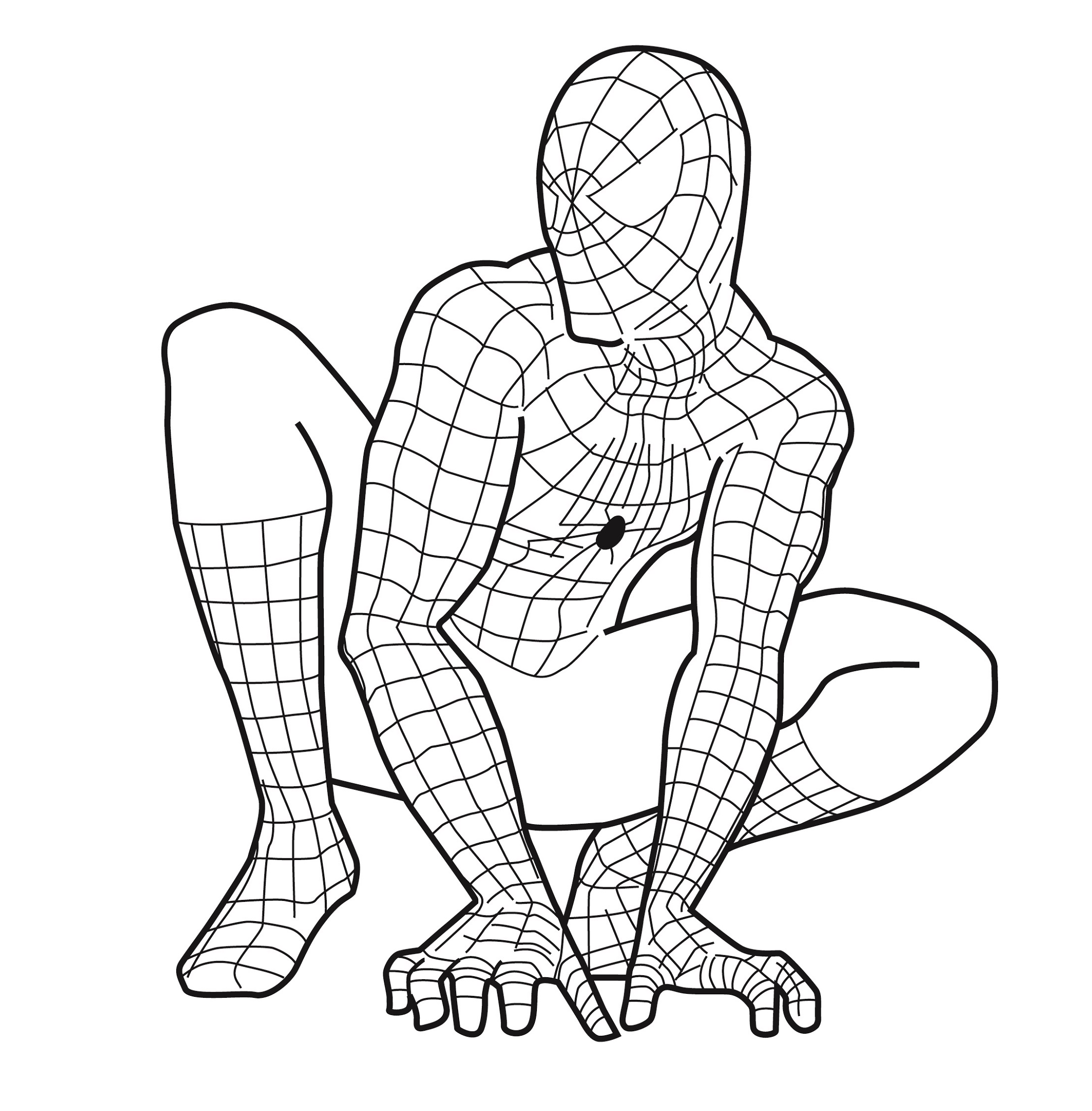 coloring pages printable spiderman