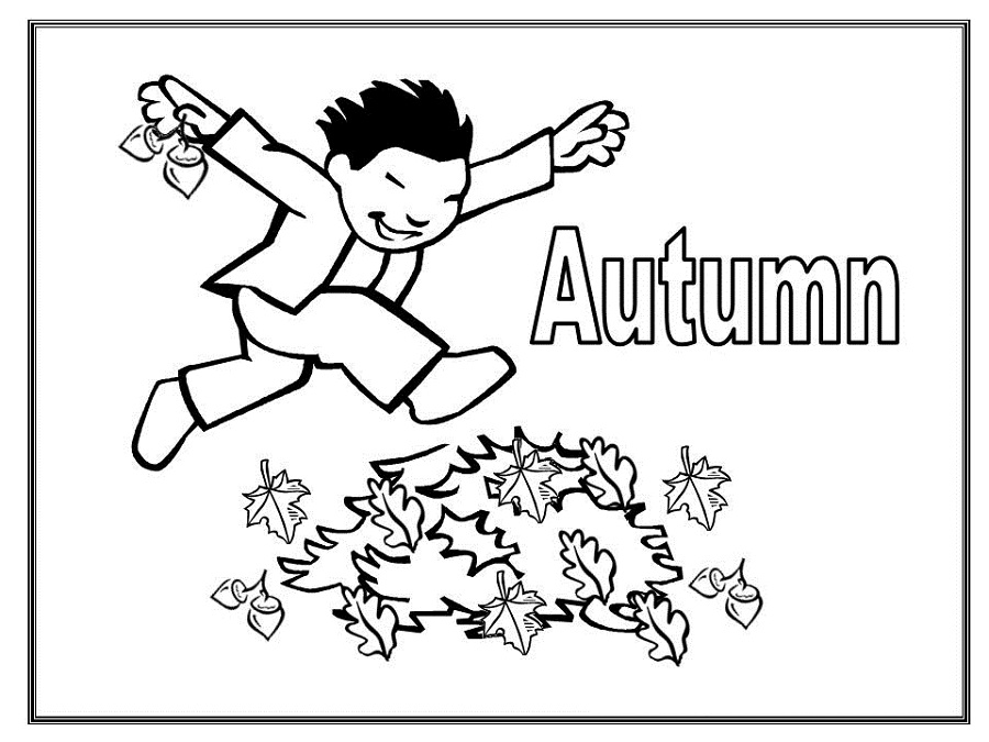 fall coloring pages template