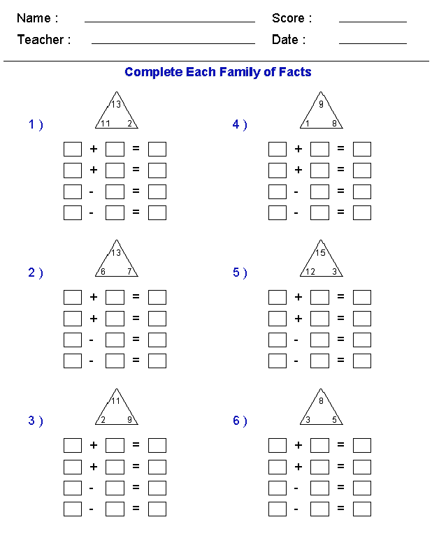 family facts math 2016