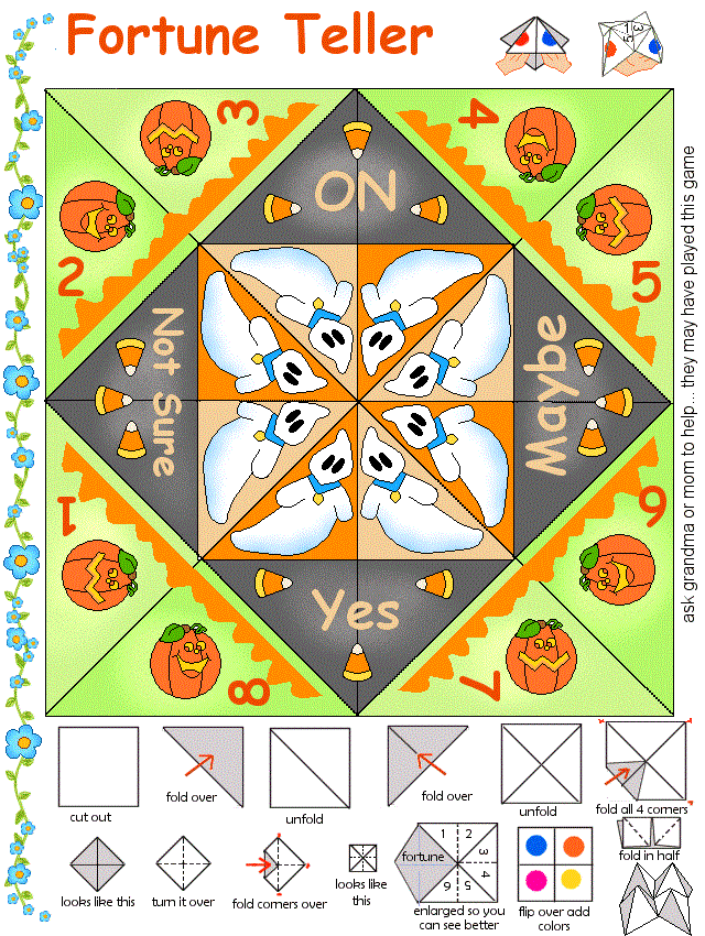 fortune teller paper game new