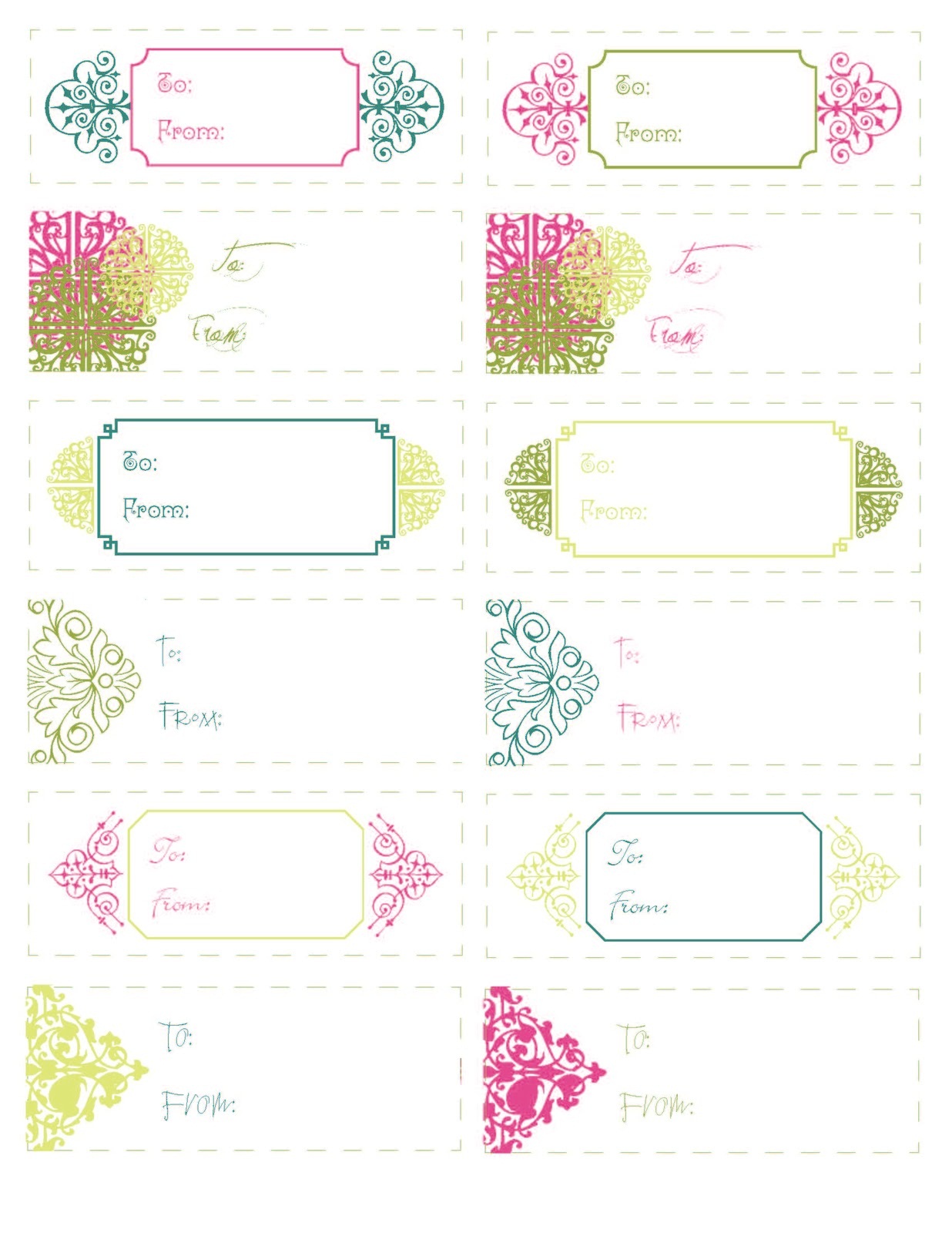 free printable gift tags beautiful