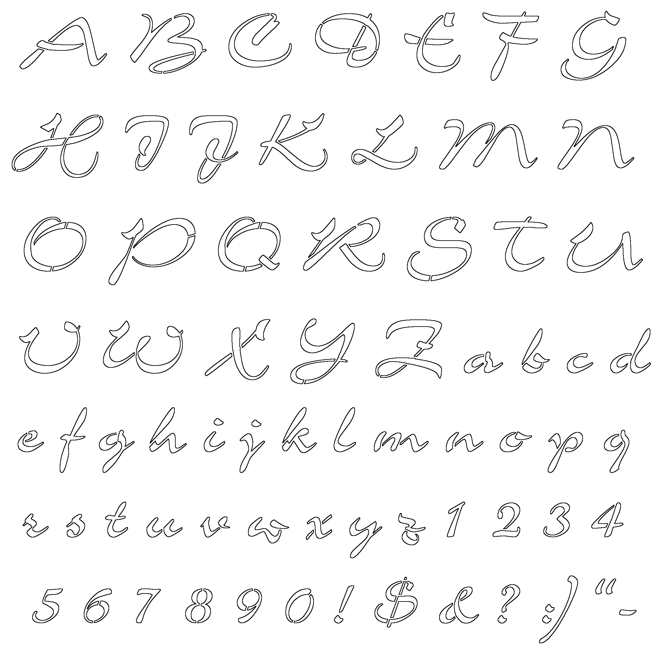 free printable letters cursive