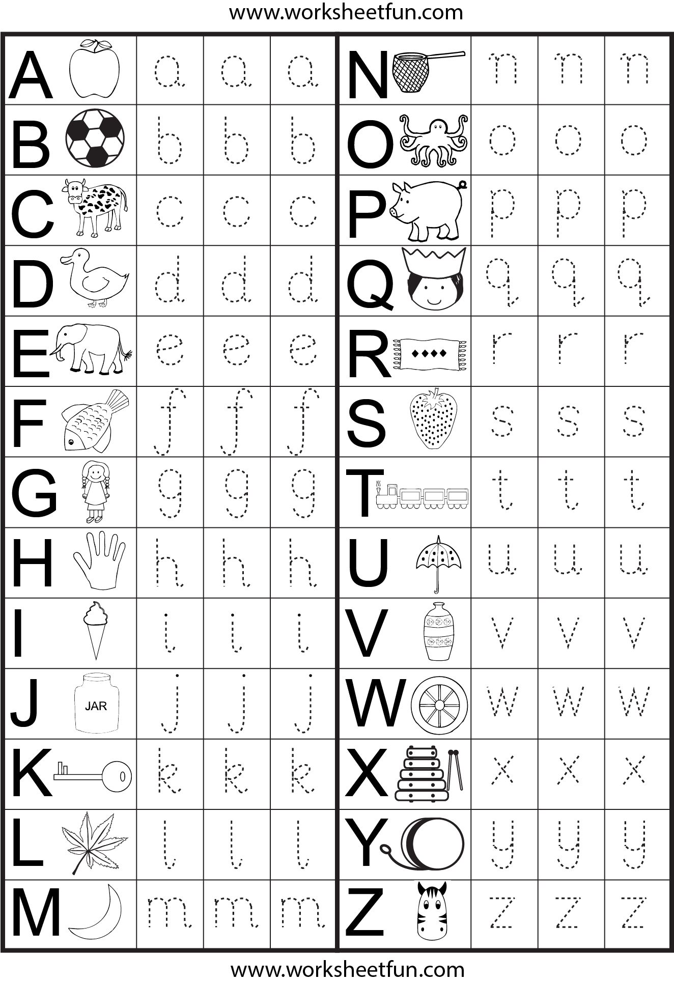 free printable letters tracing
