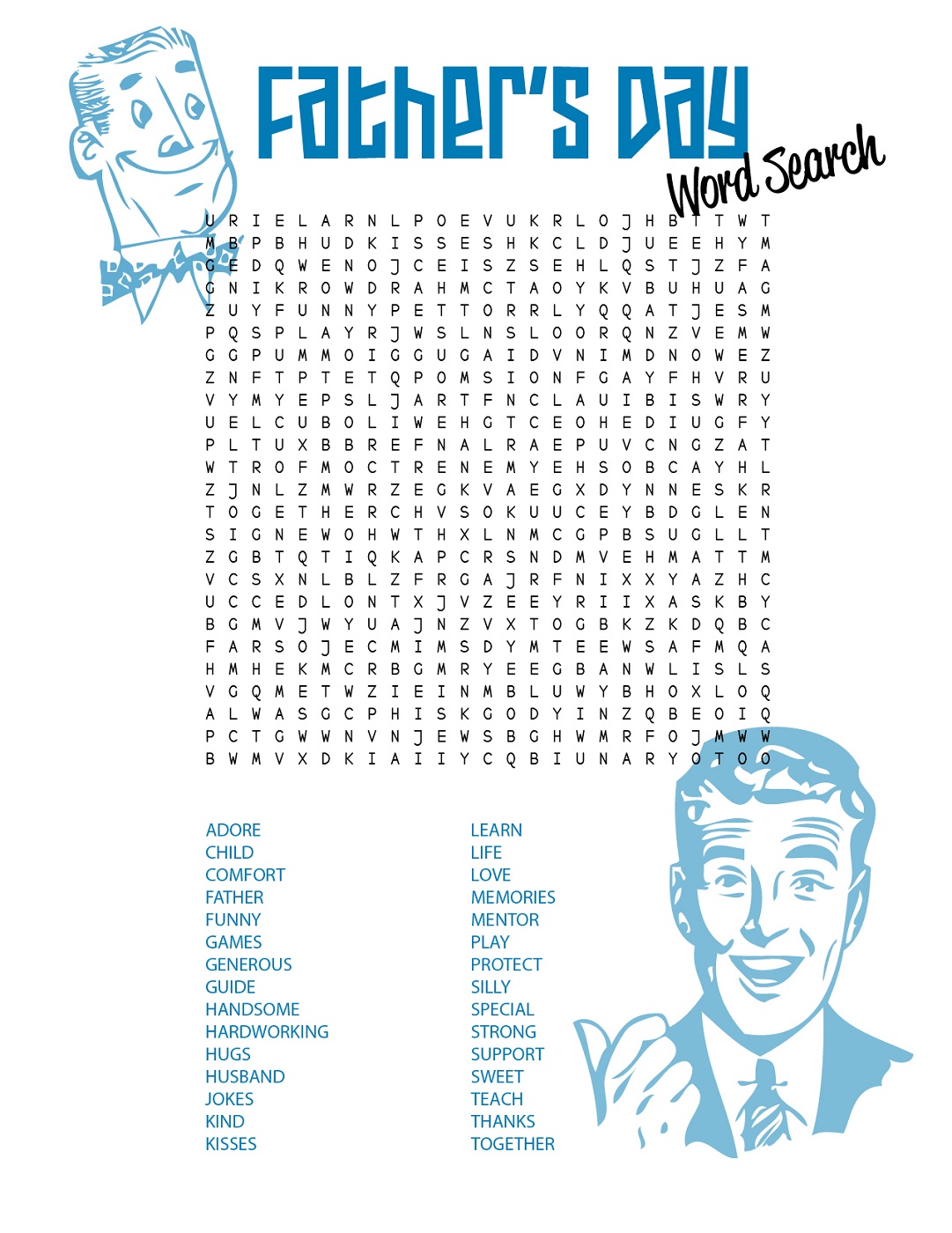 free printable word searches fathers day