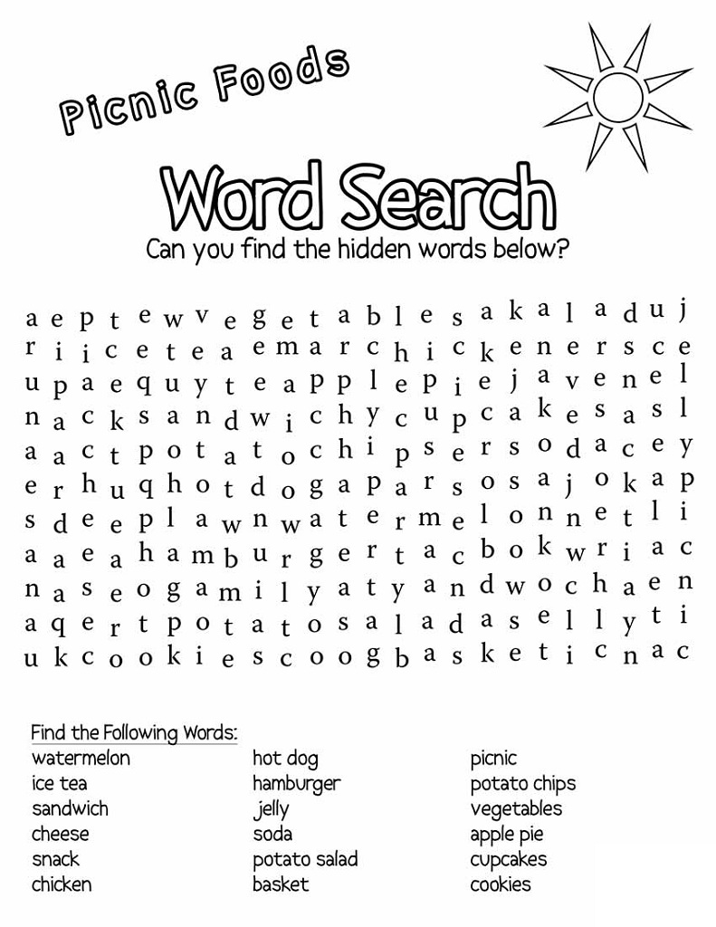 free printable word searches for kids