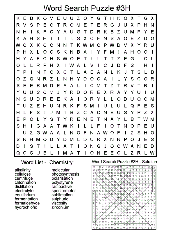 free printable word searches with answer
