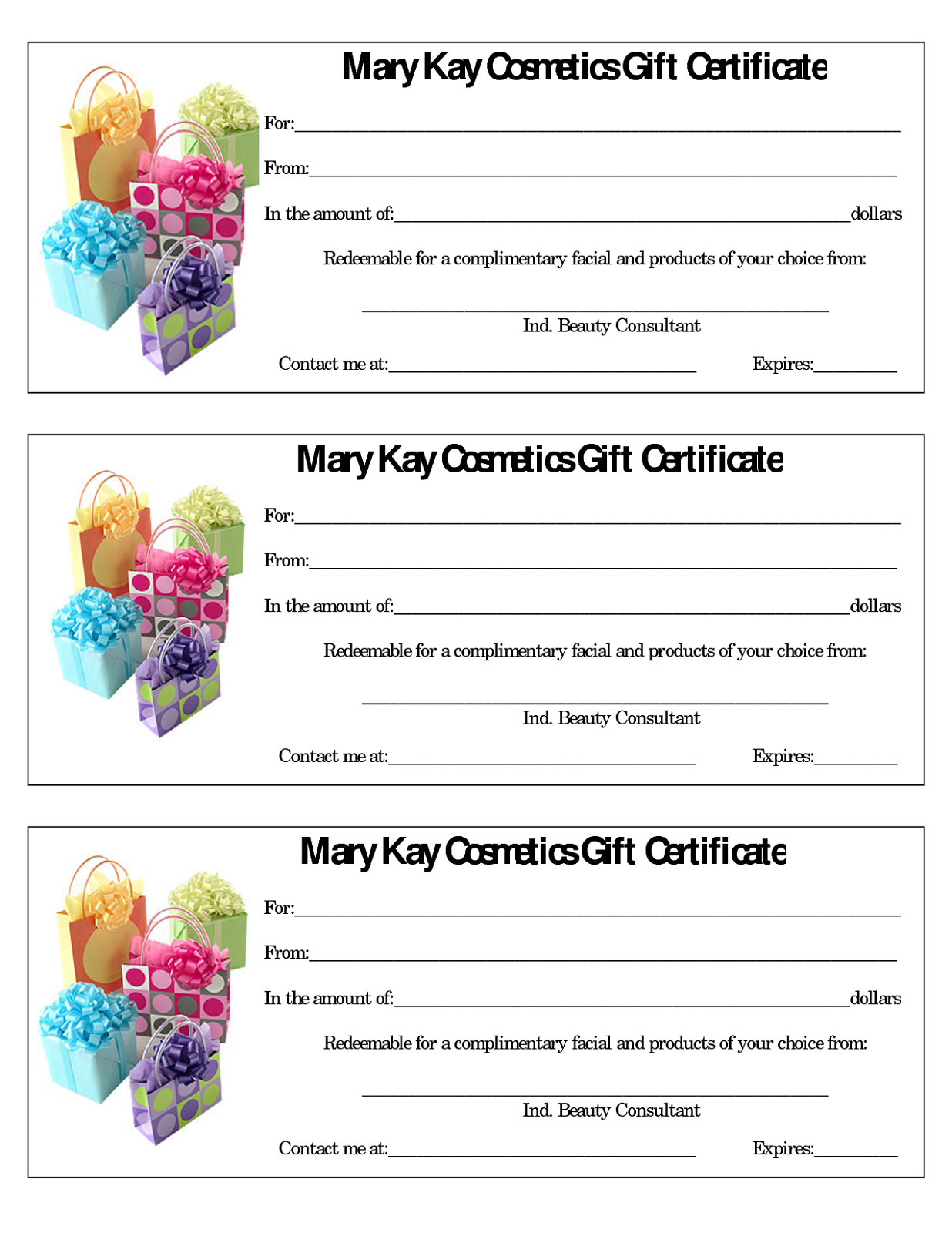 Gift Certificate Templates to Print  Activity Shelter Pertaining To Mary Kay Gift Certificate Template