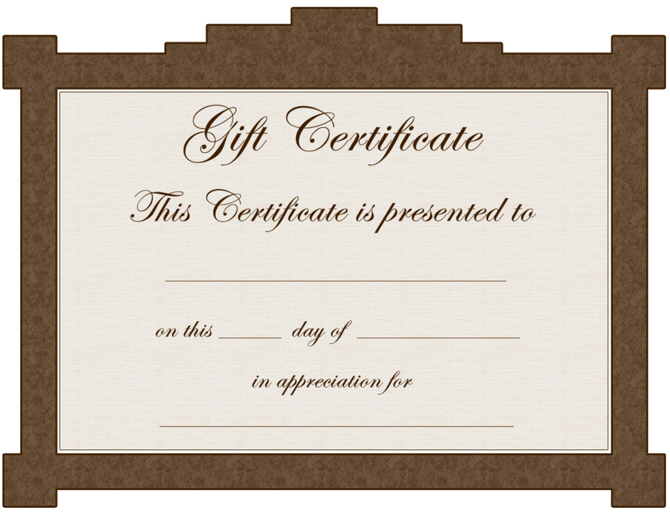 gift certificate template printable