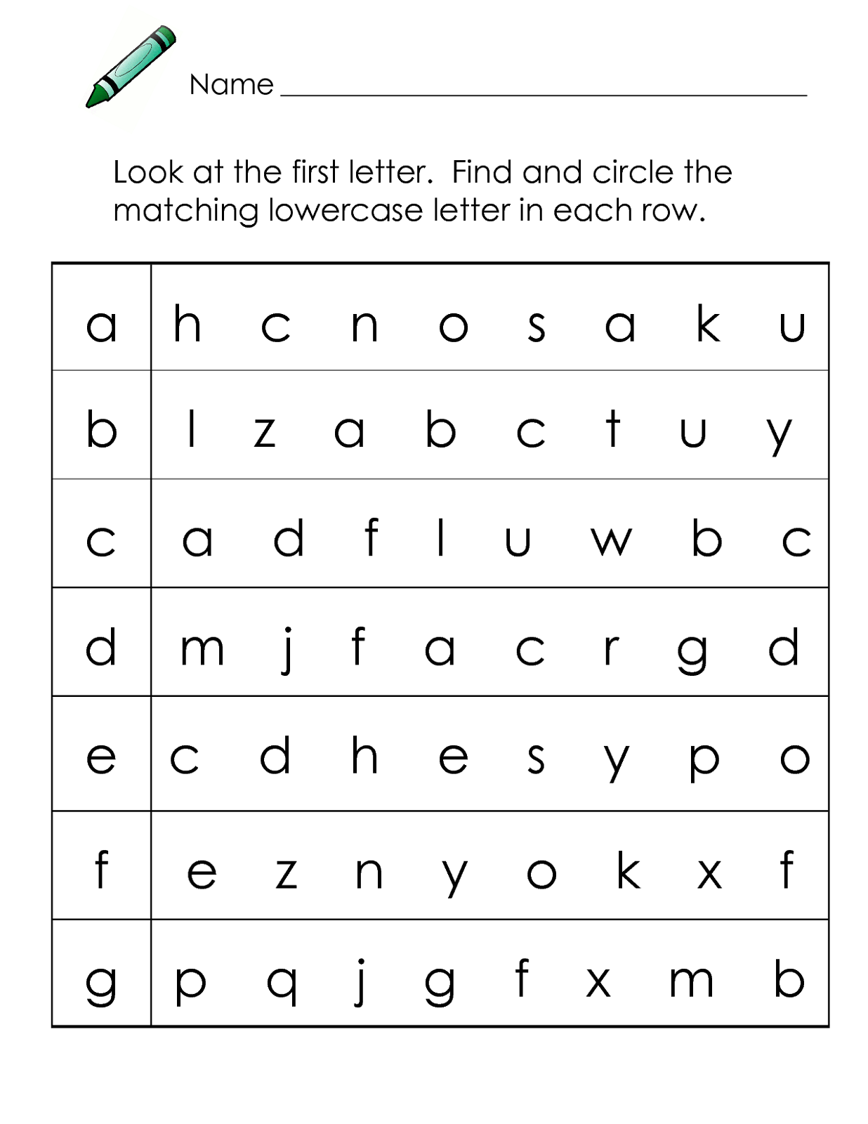 Lowercase Letter Worksheets | Activity Shelter