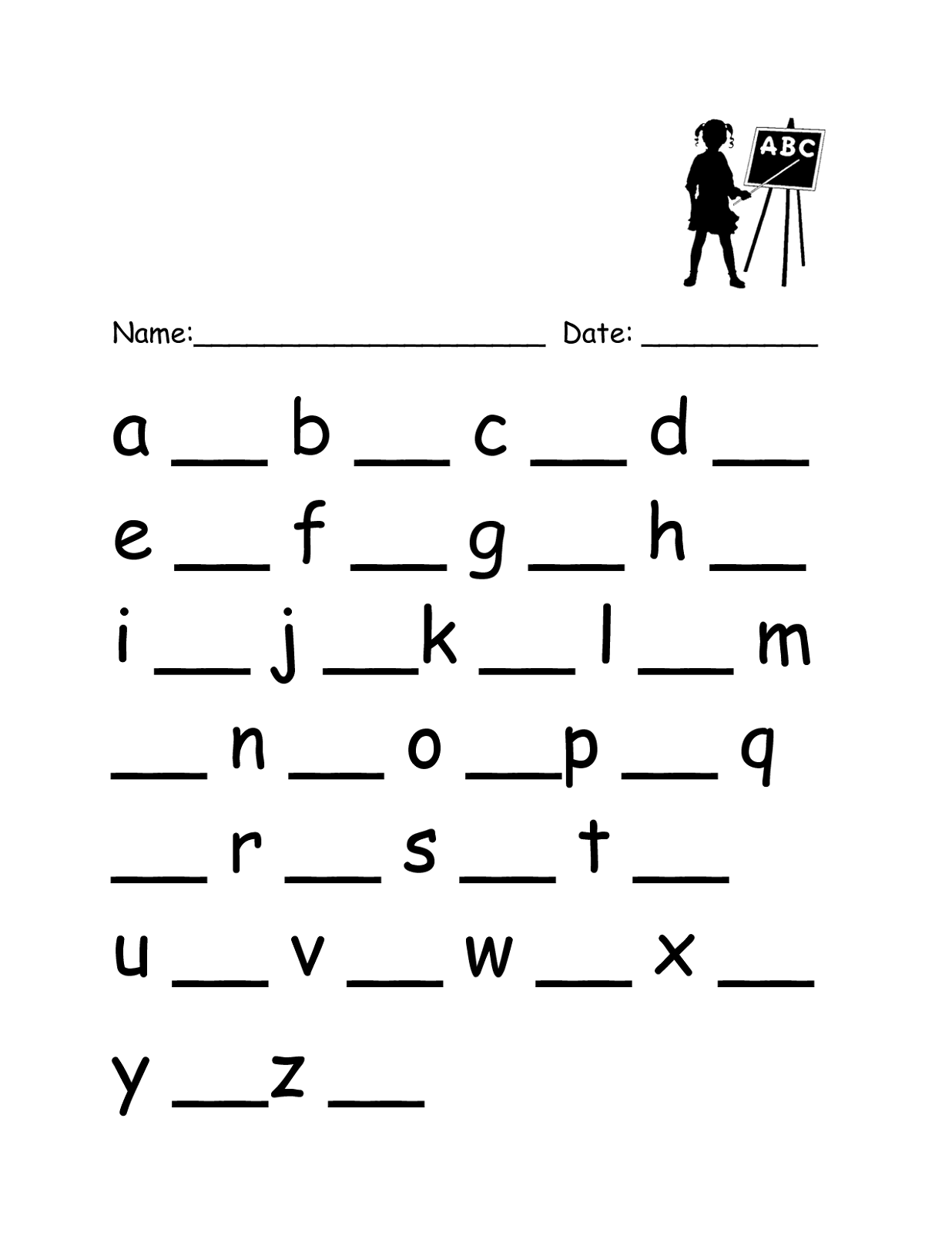 lowercase letter worksheets printable