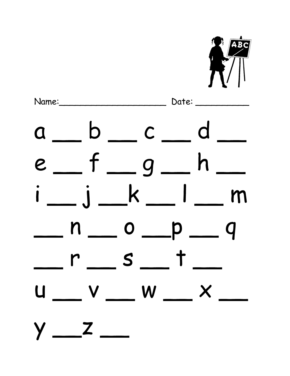 Lowercase Letter Worksheets | Activity Shelter