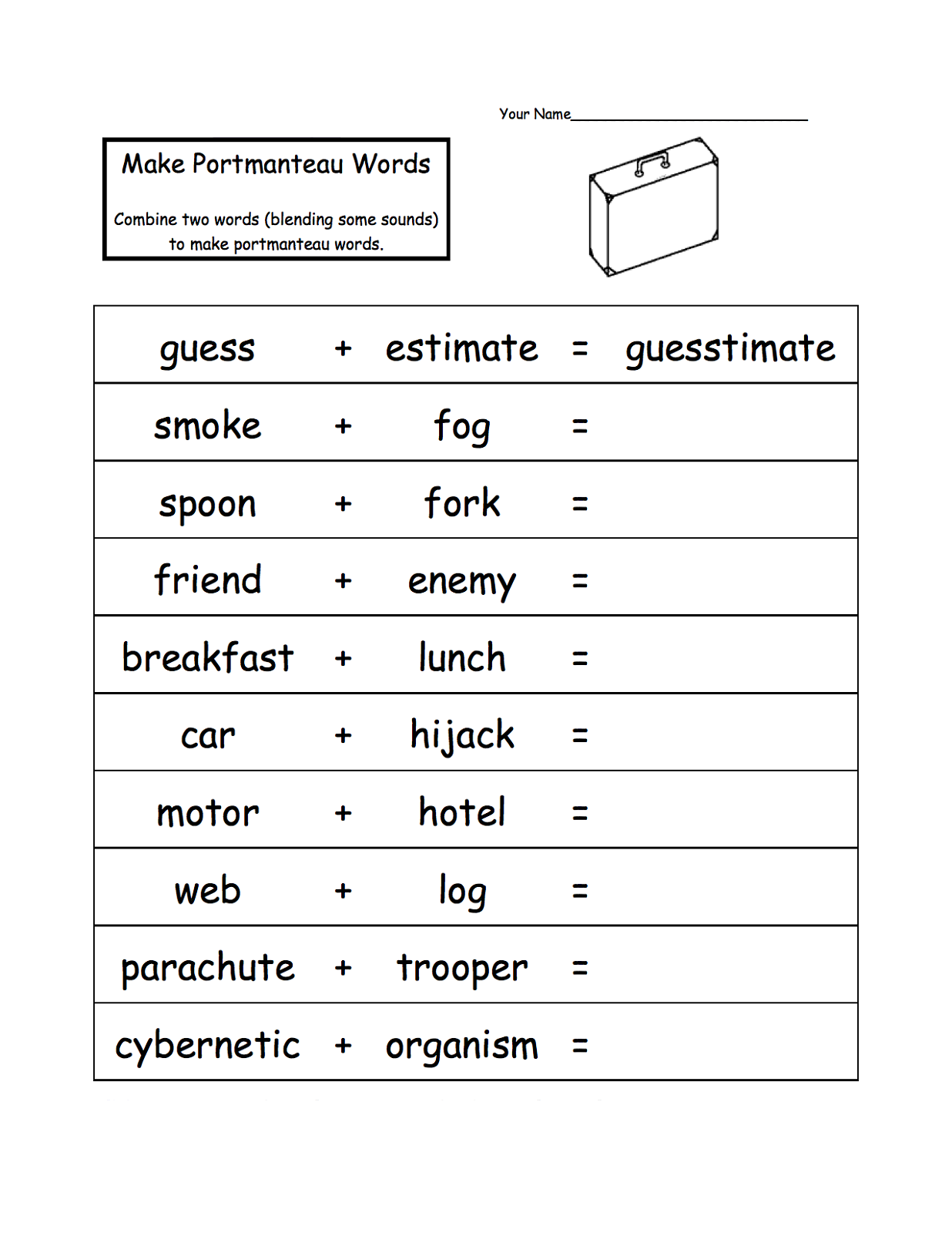 pictionary words for kids simple