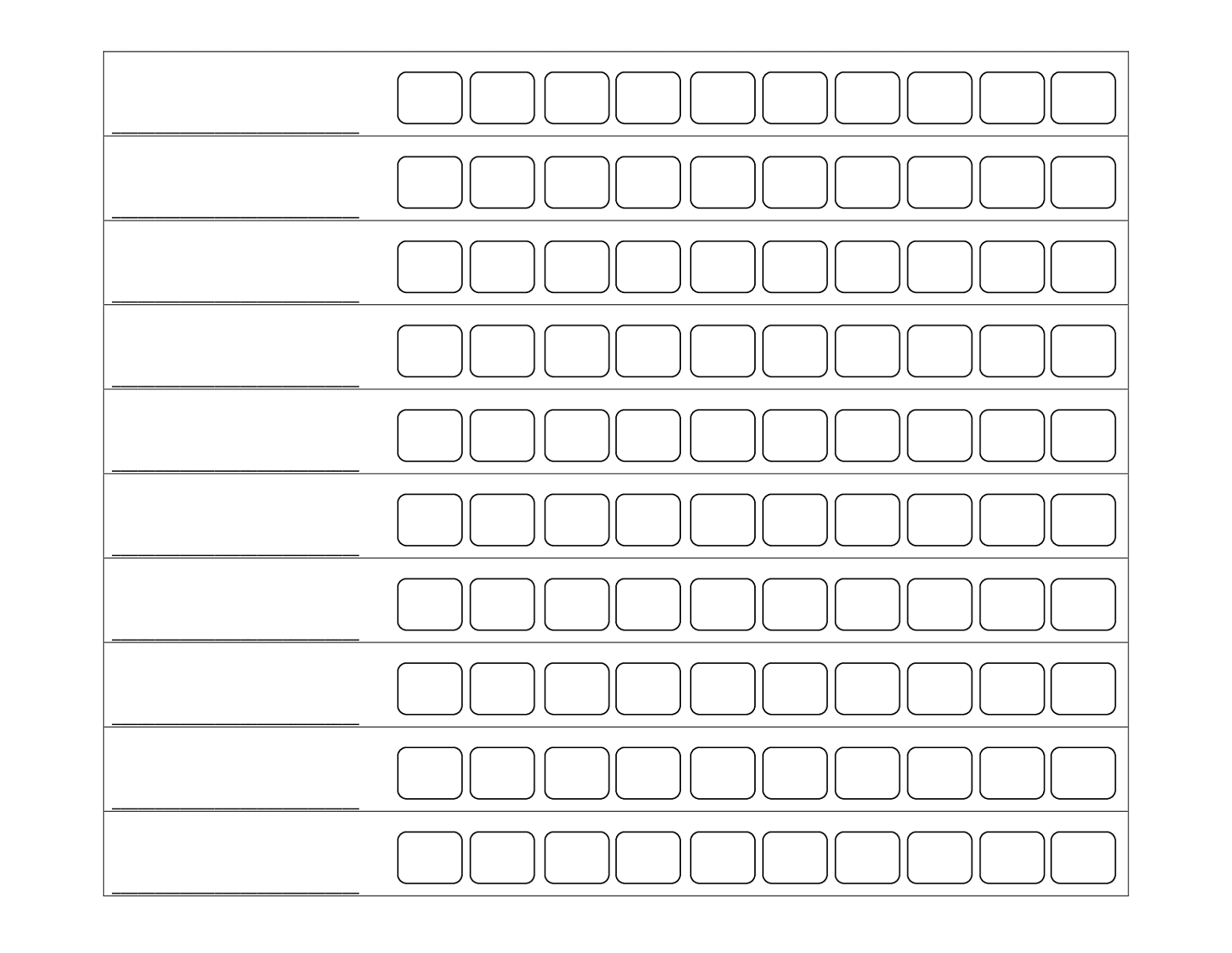 Behavior Chart For Adults