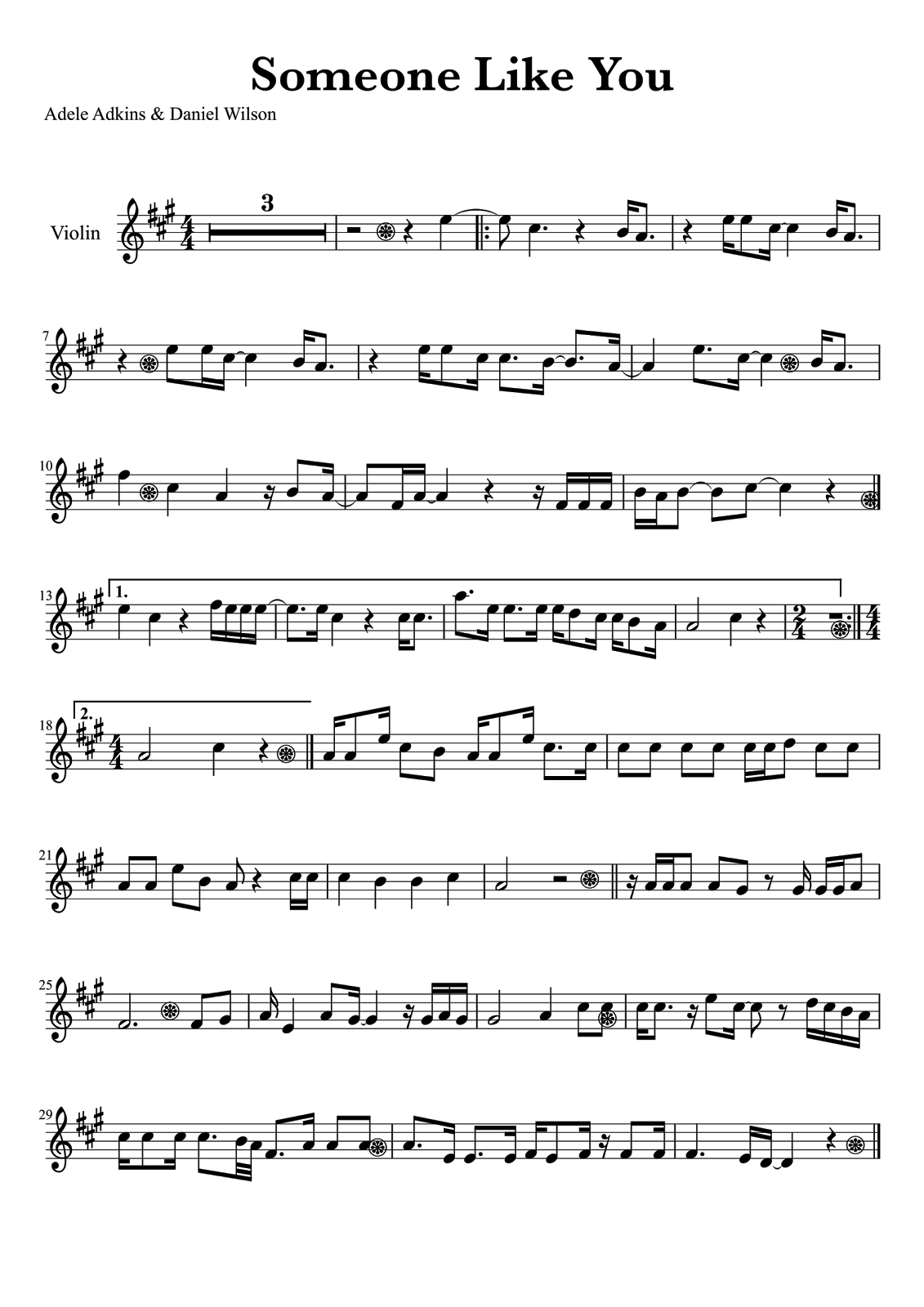 someone like you sheet music free