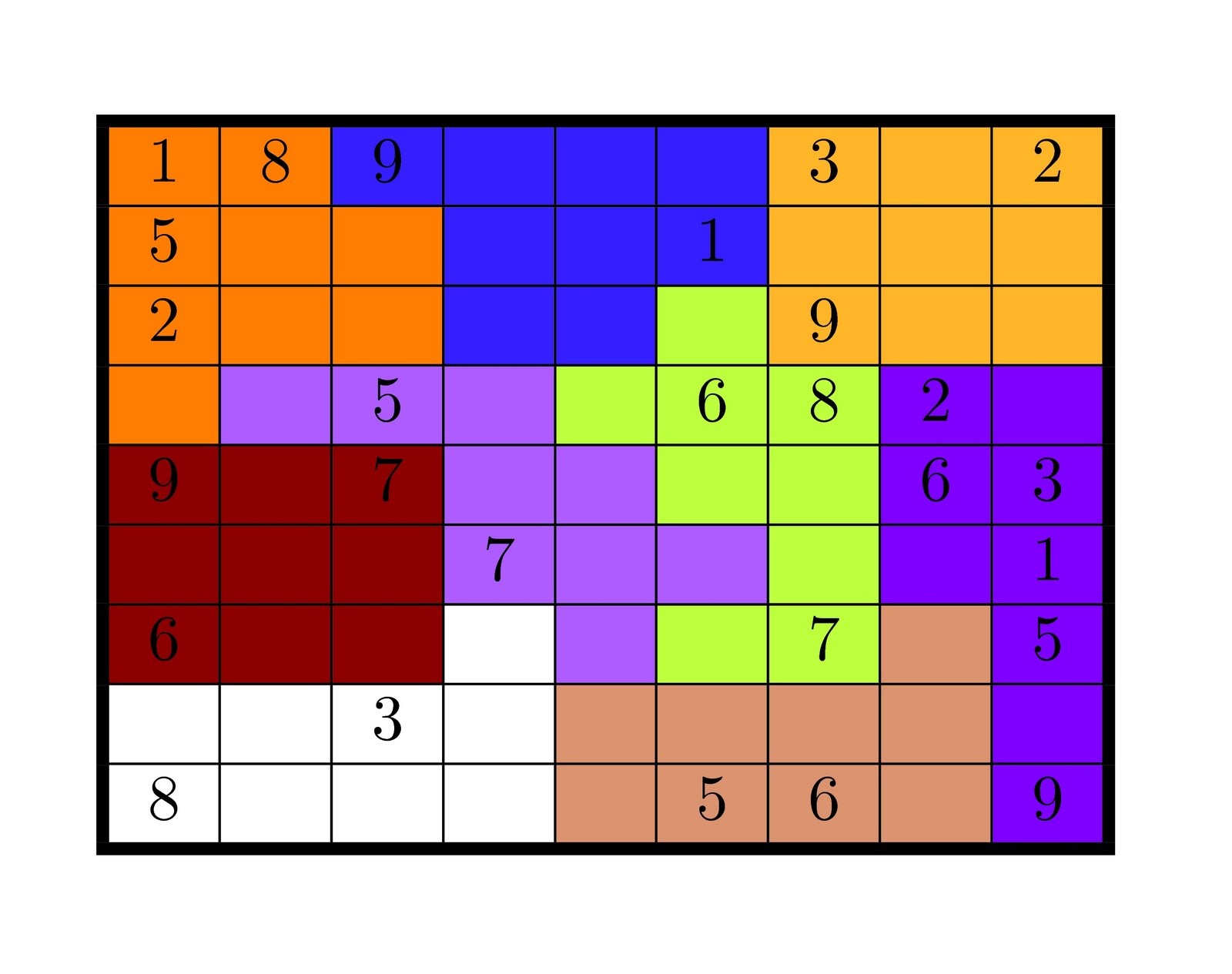 sudoku high fives colour