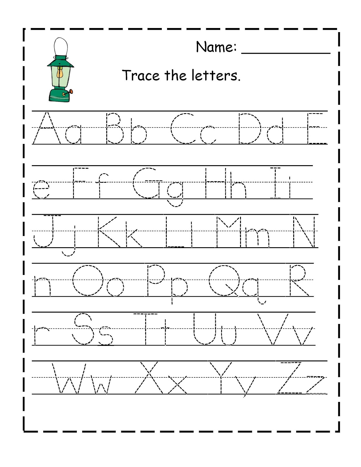traceable alphabet printable