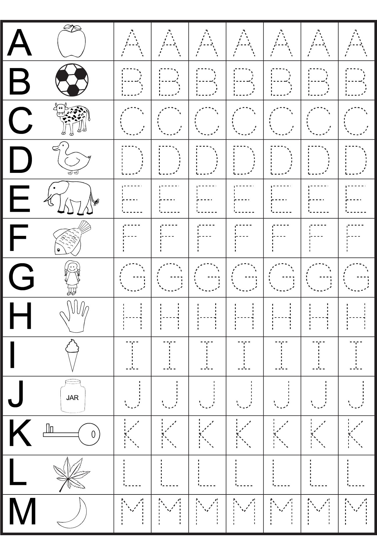 Traceable Alphabets for Children | Activity Shelter