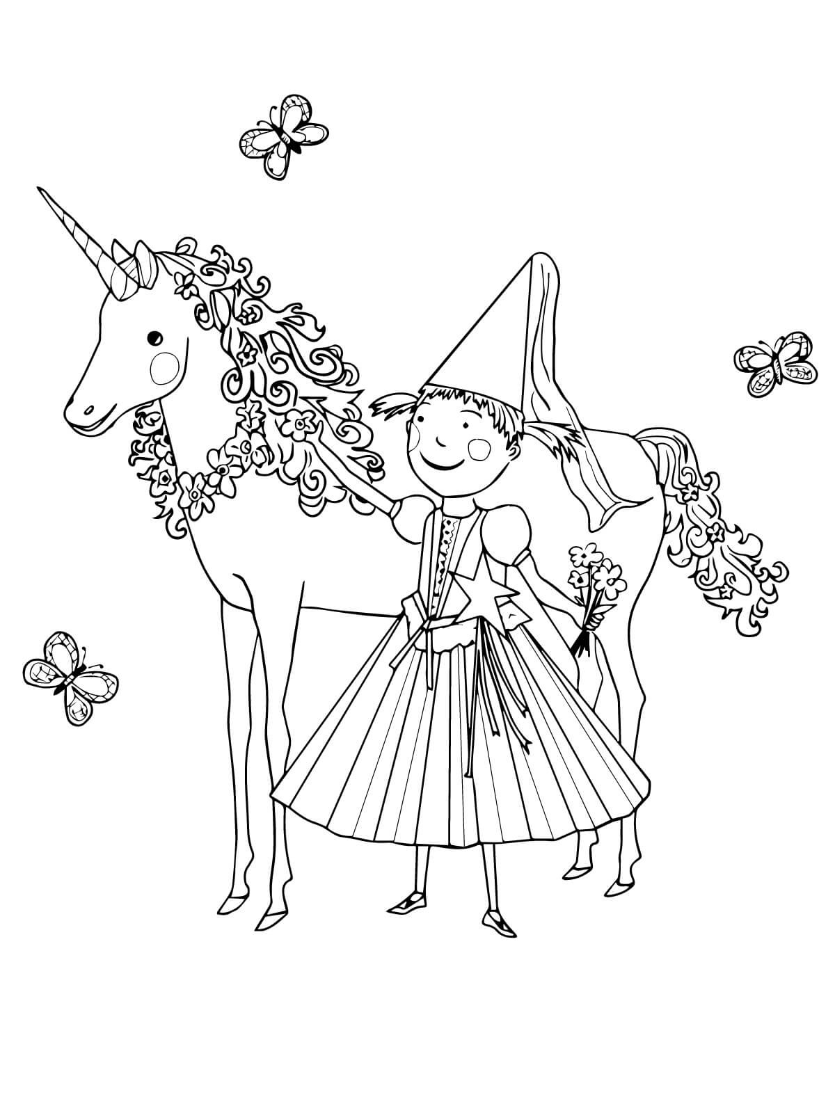 Unicorn Pictures To Color Free