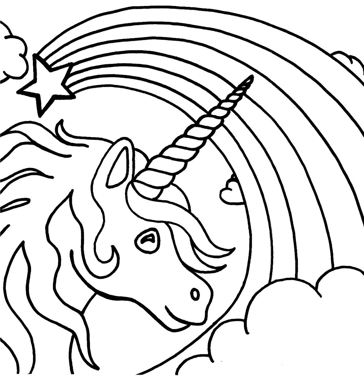unicorn color page free