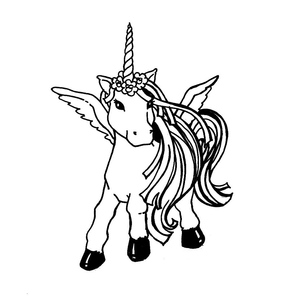 unicorn color page new