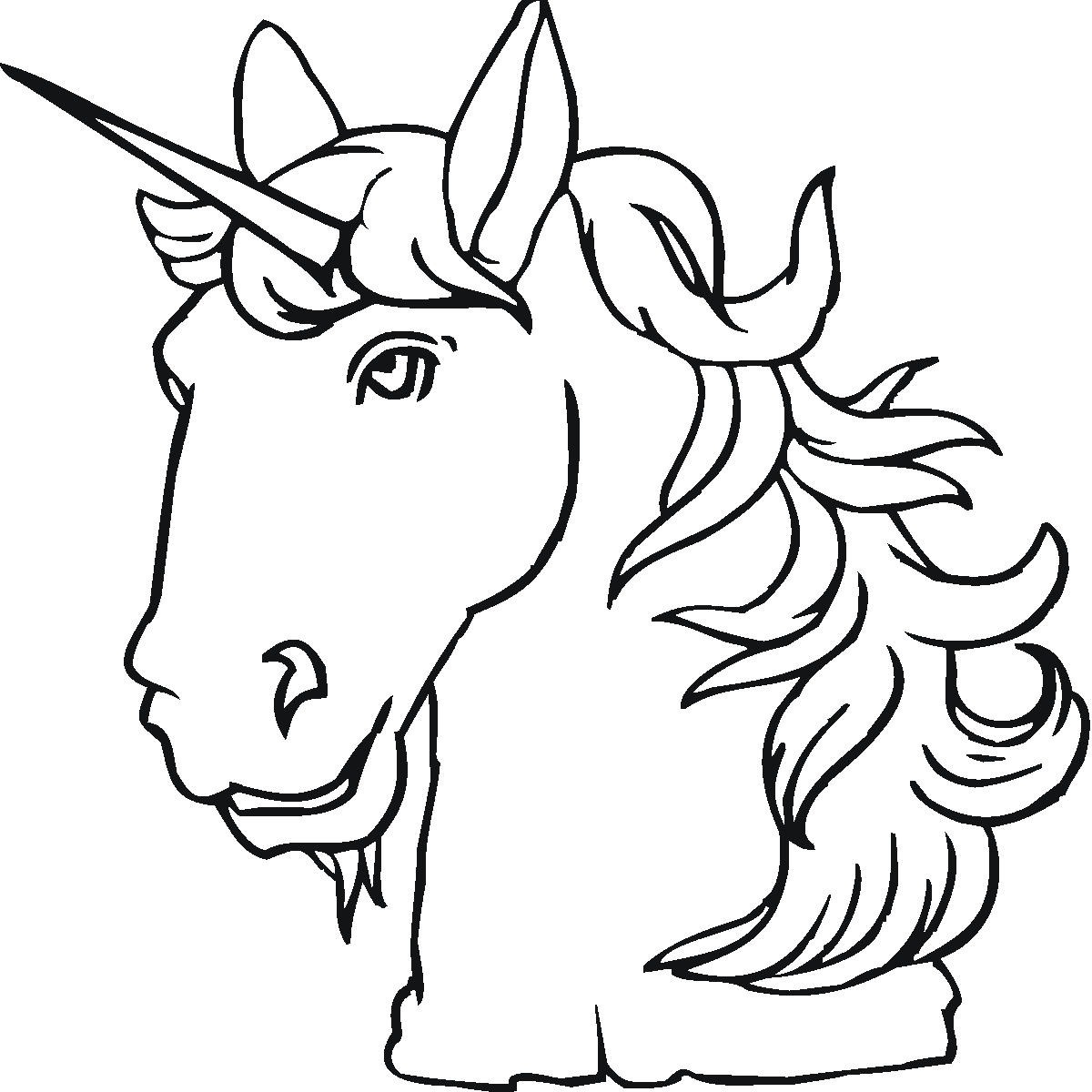 unicorn color page printable