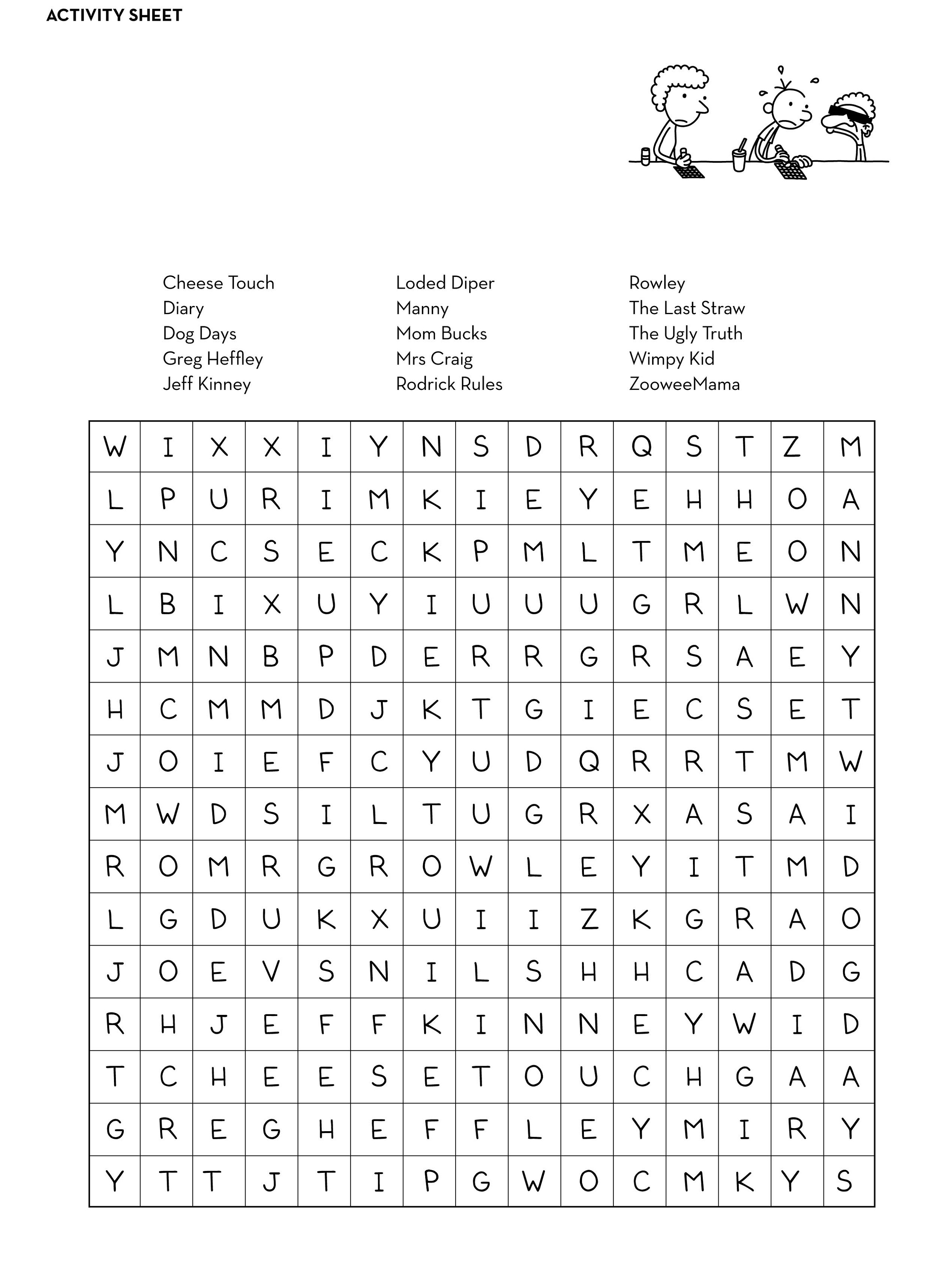 wordsearch for kids practice