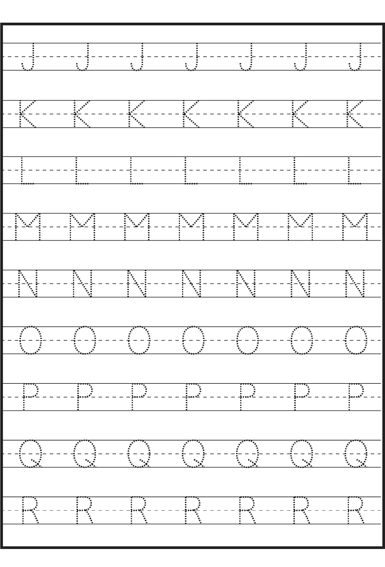 alphabet capital letters for tracing
