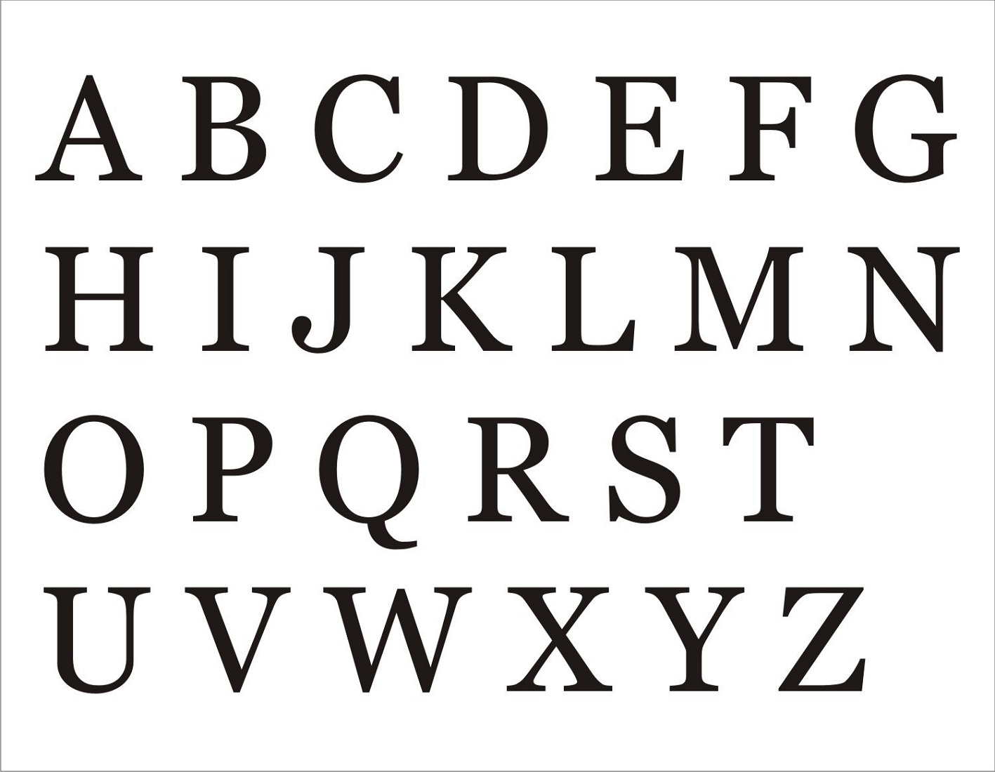 alphabet capital letters printable