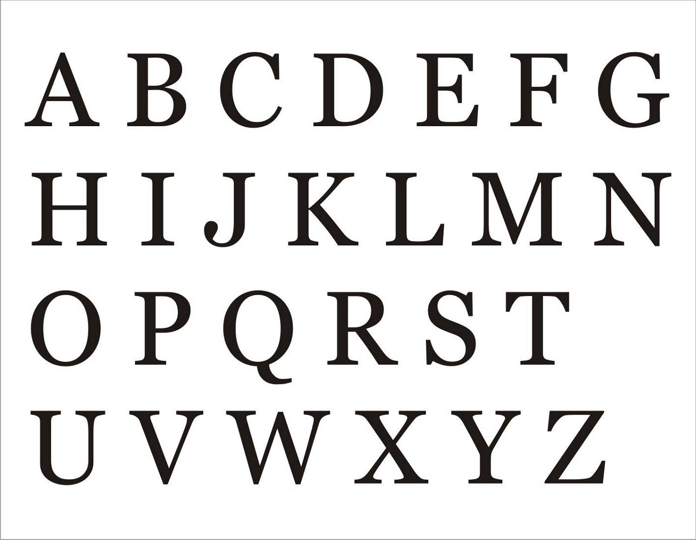 Printable Alphabet Capital Letters