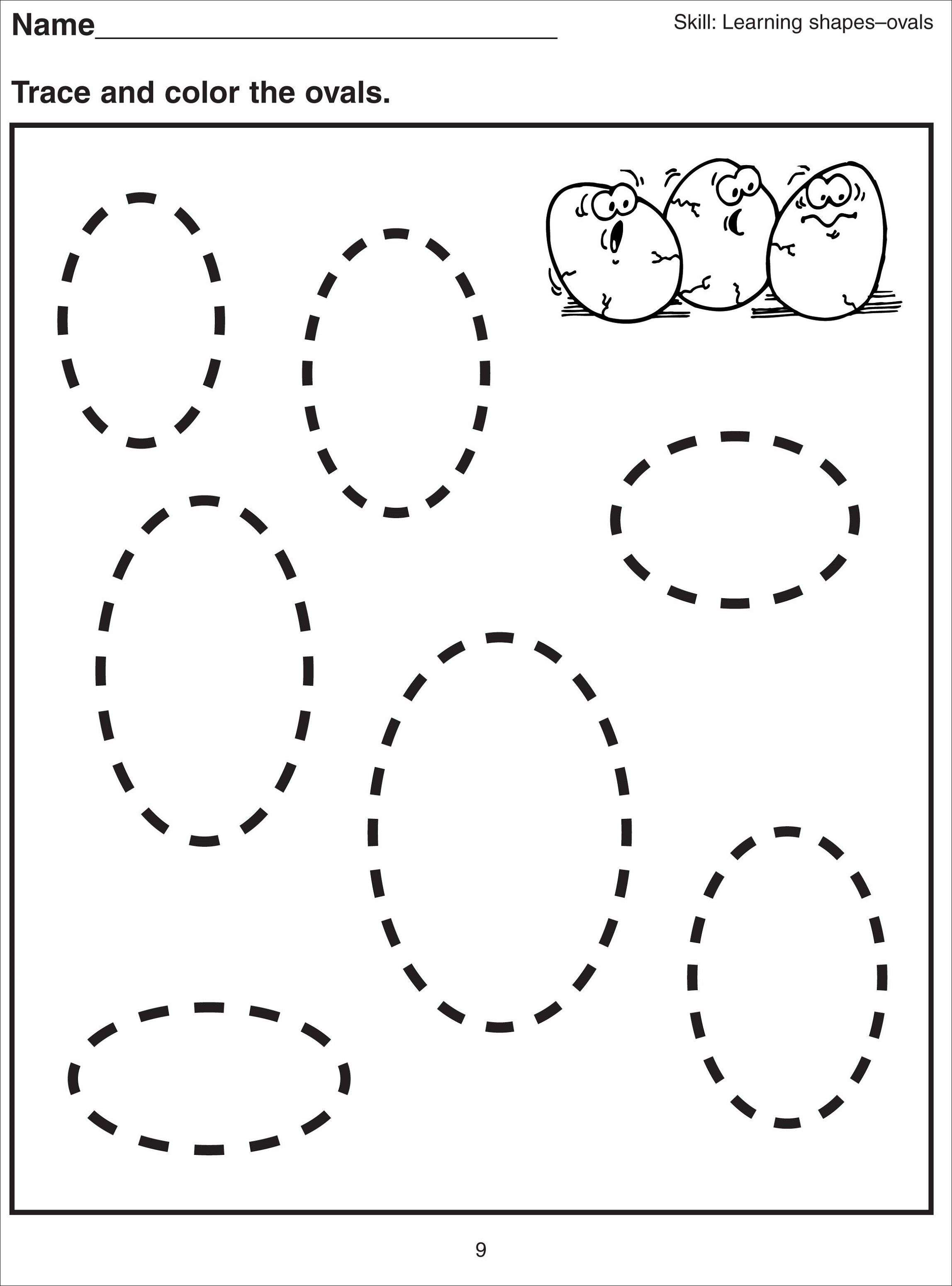 basic shapes worksheets for tracing