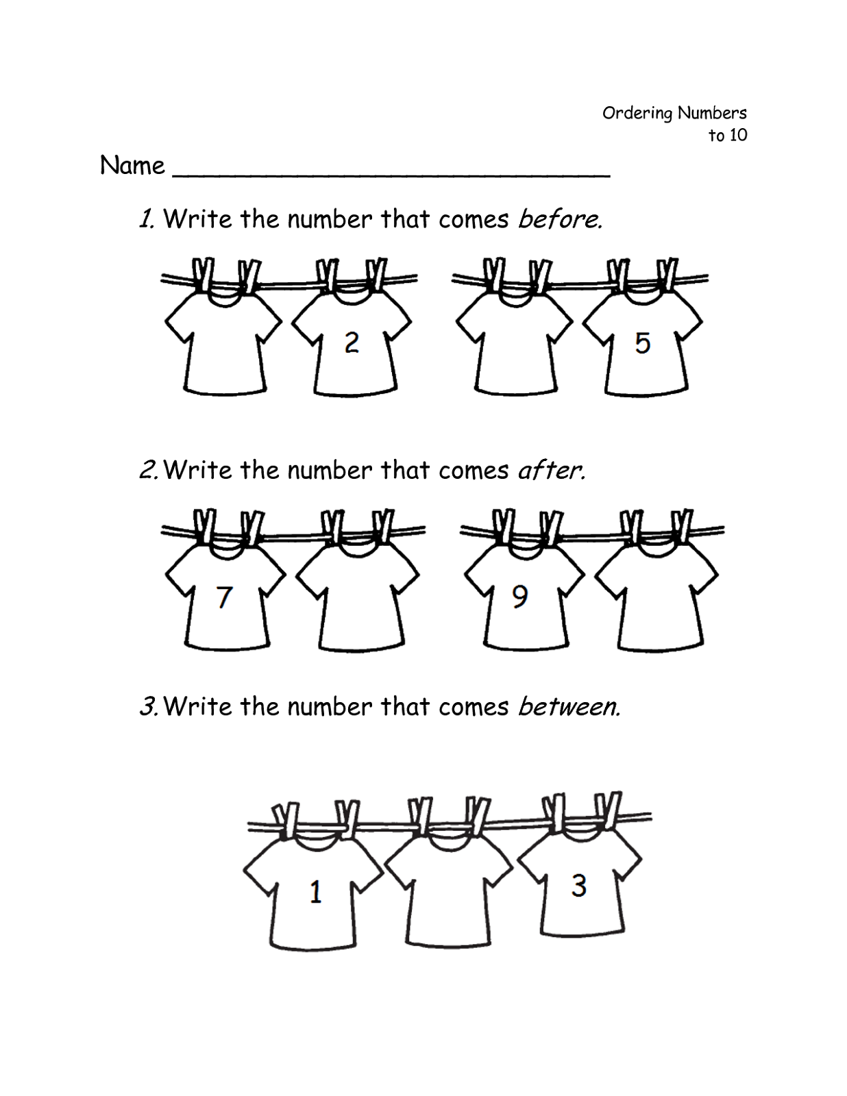 before and after number worksheet for kids
