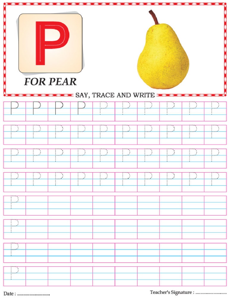 capital letters worksheet letter P