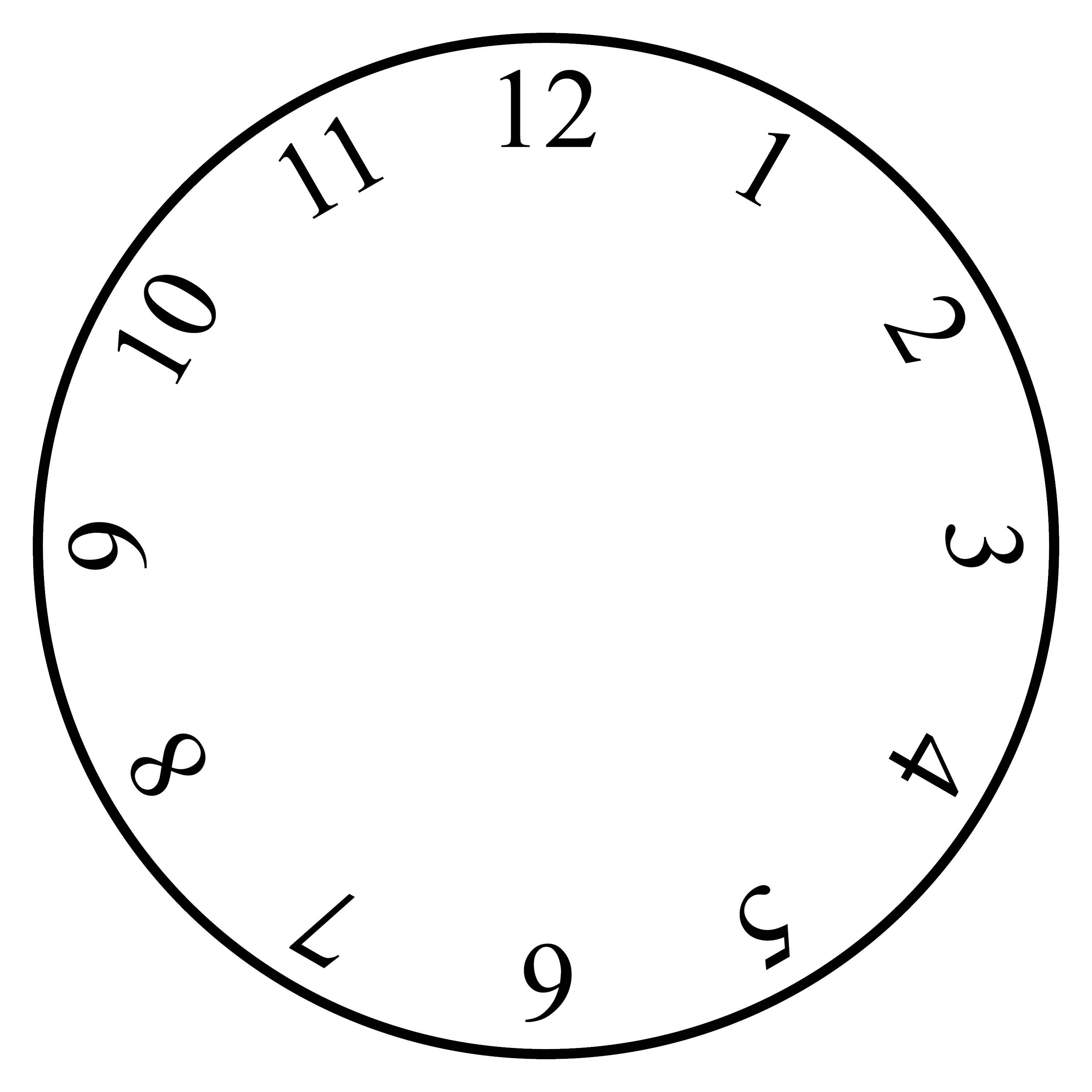 clock face template printable.